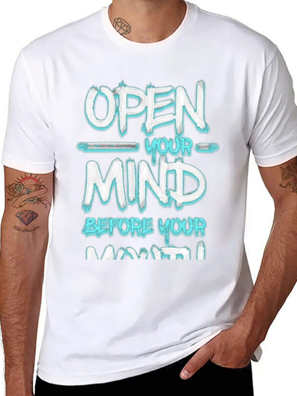 Open Your Mind Graphic Tee - Black