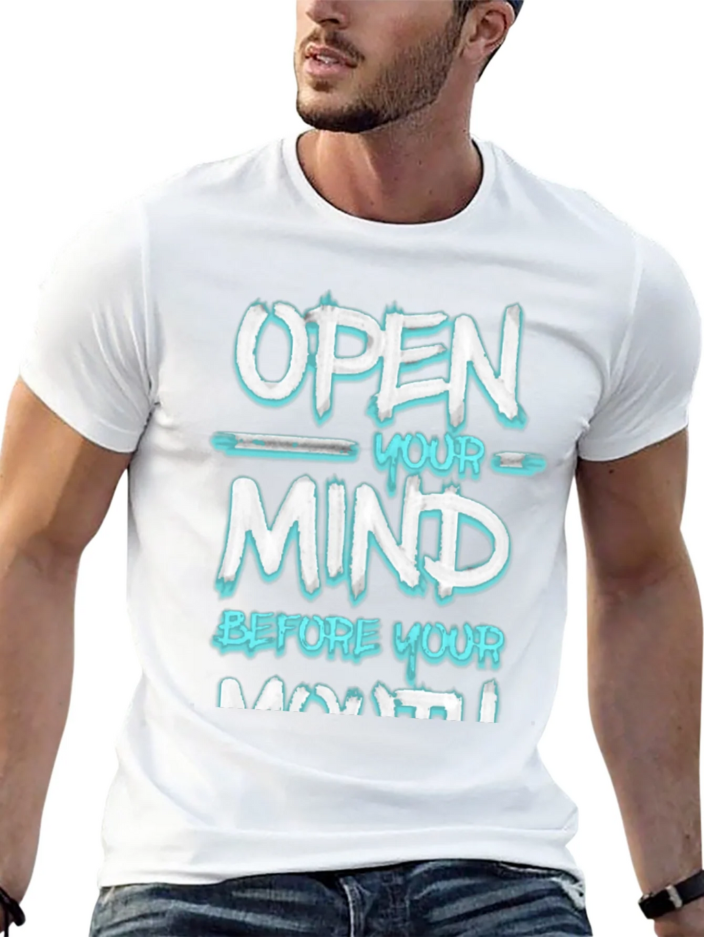 Open Your Mind Graphic Tee - Black