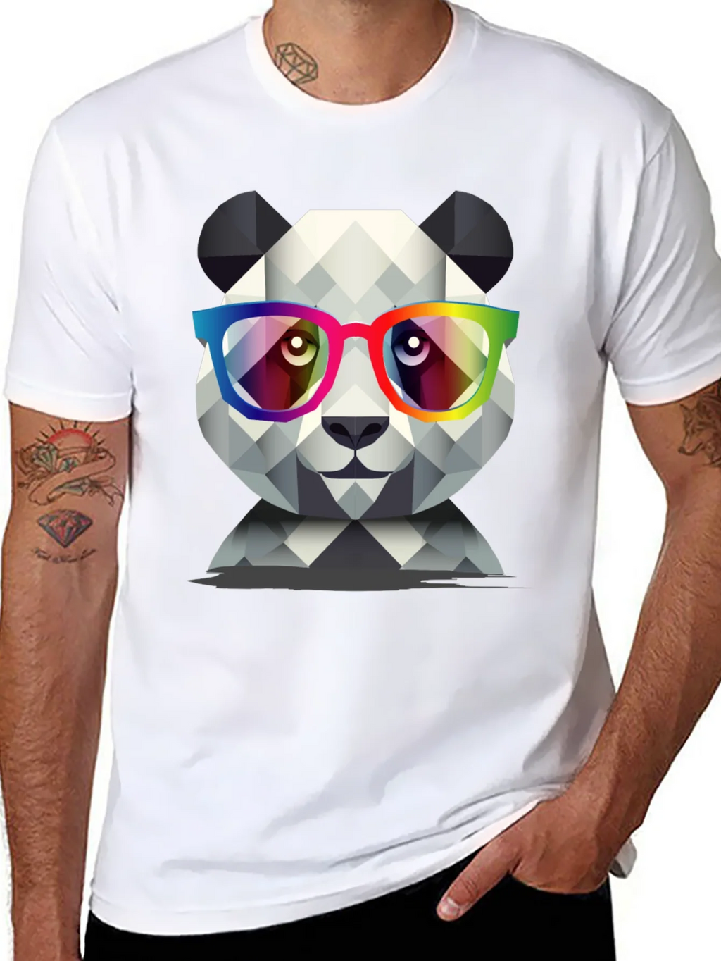 Geometric Panda T-Shirt