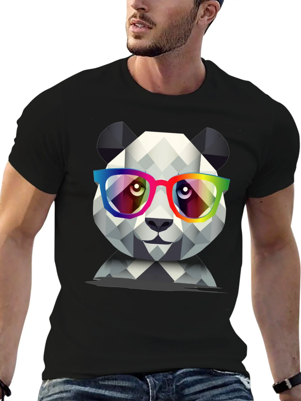 Geometric Panda T-Shirt