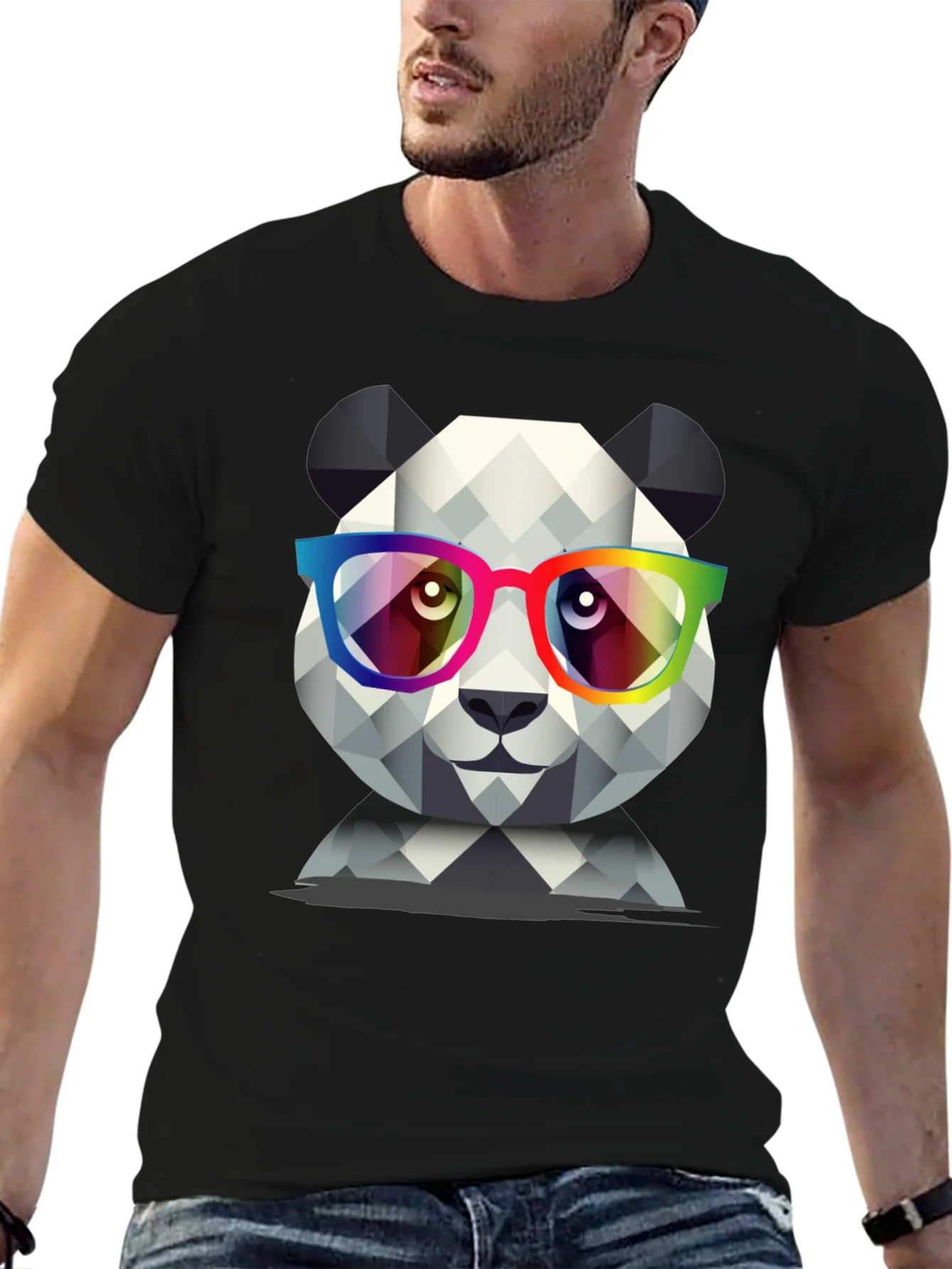 Geometric Panda T-Shirt