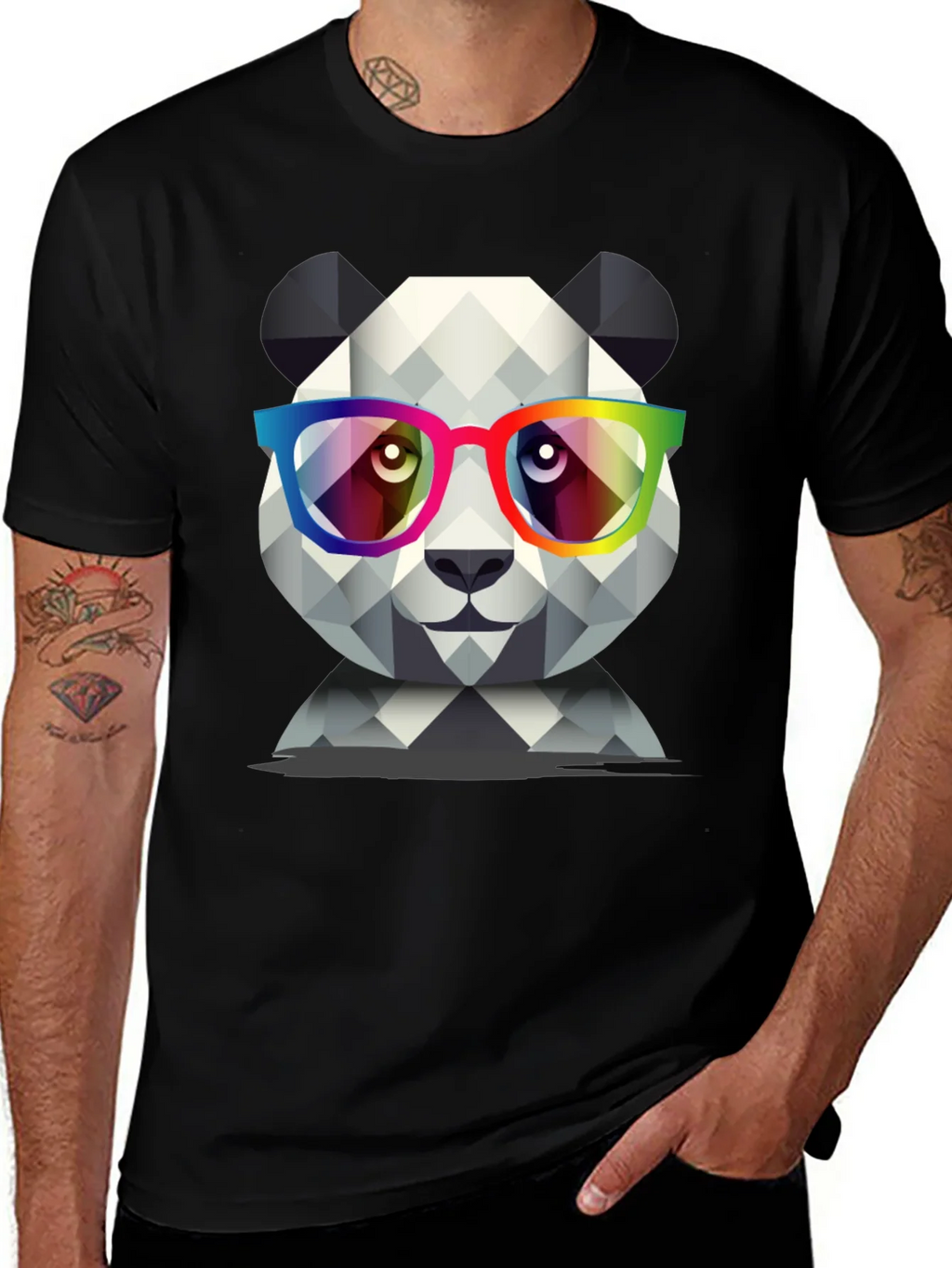 Geometric Panda T-Shirt