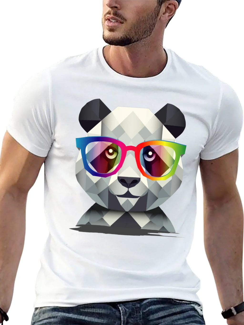 Geometric Panda T-Shirt