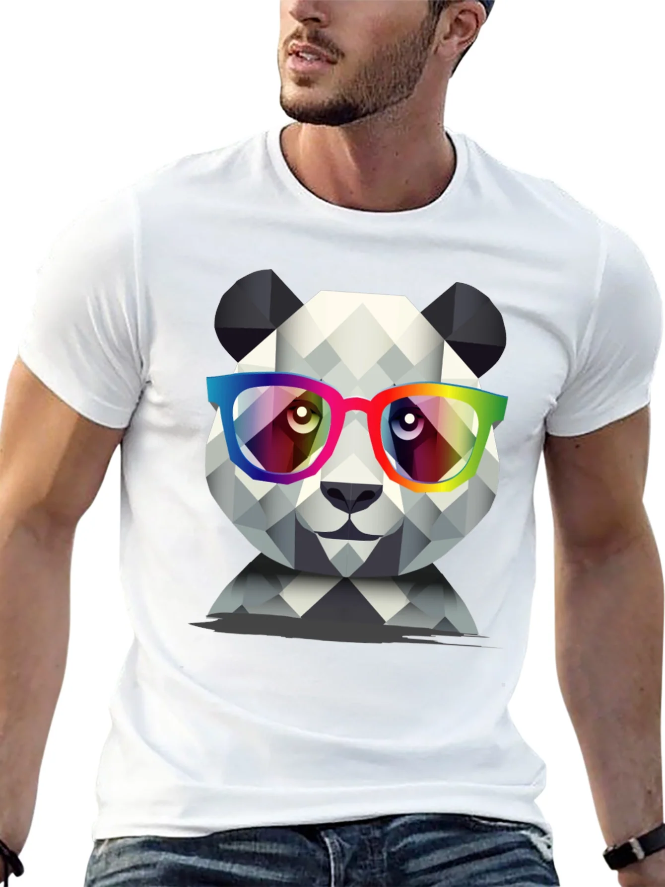Geometric Panda T-Shirt