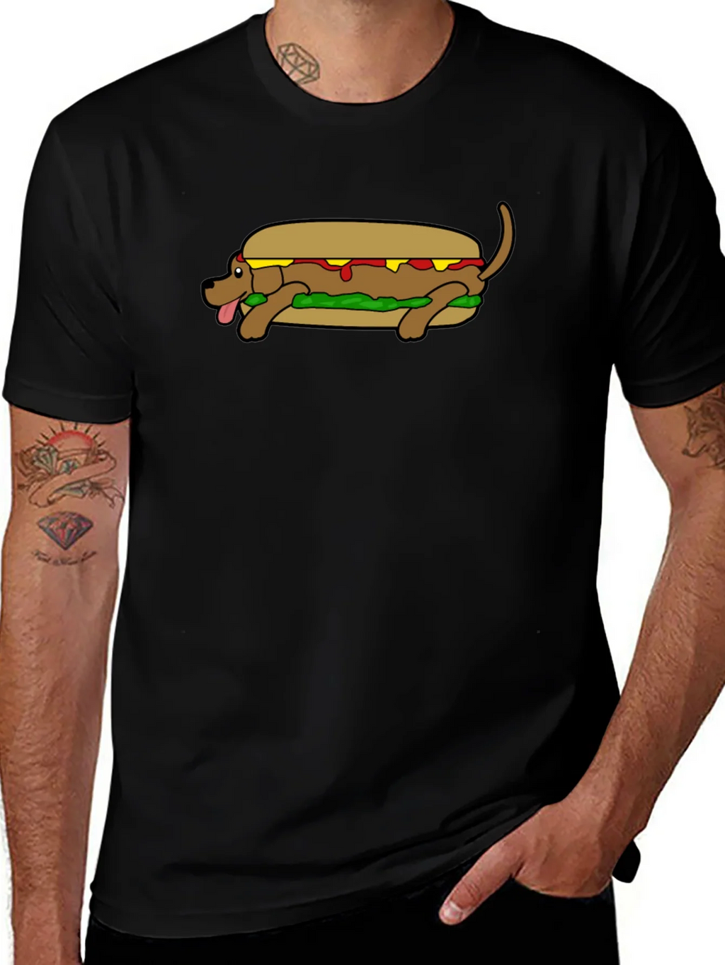 Hot Dog Dog T-Shirt Funny Wiener Dog Tee