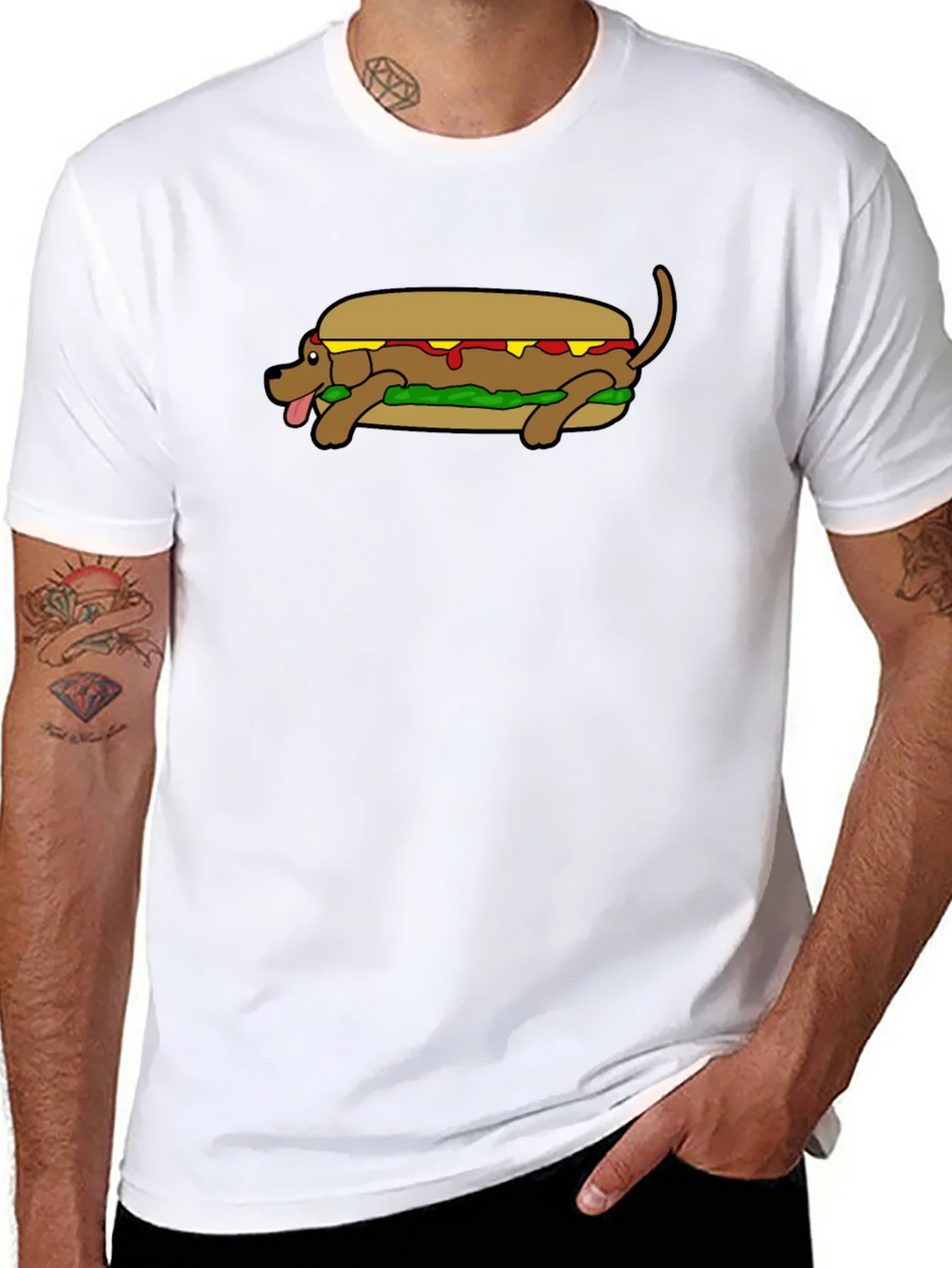 Hot Dog Dog T-Shirt Funny Wiener Dog Tee