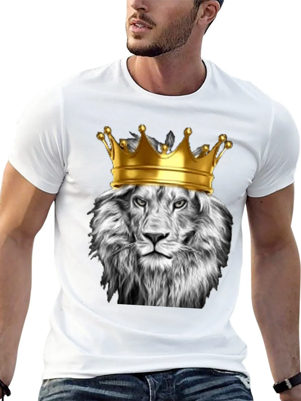 Lion King Graphic Tee - Black Cotton T-Shirt