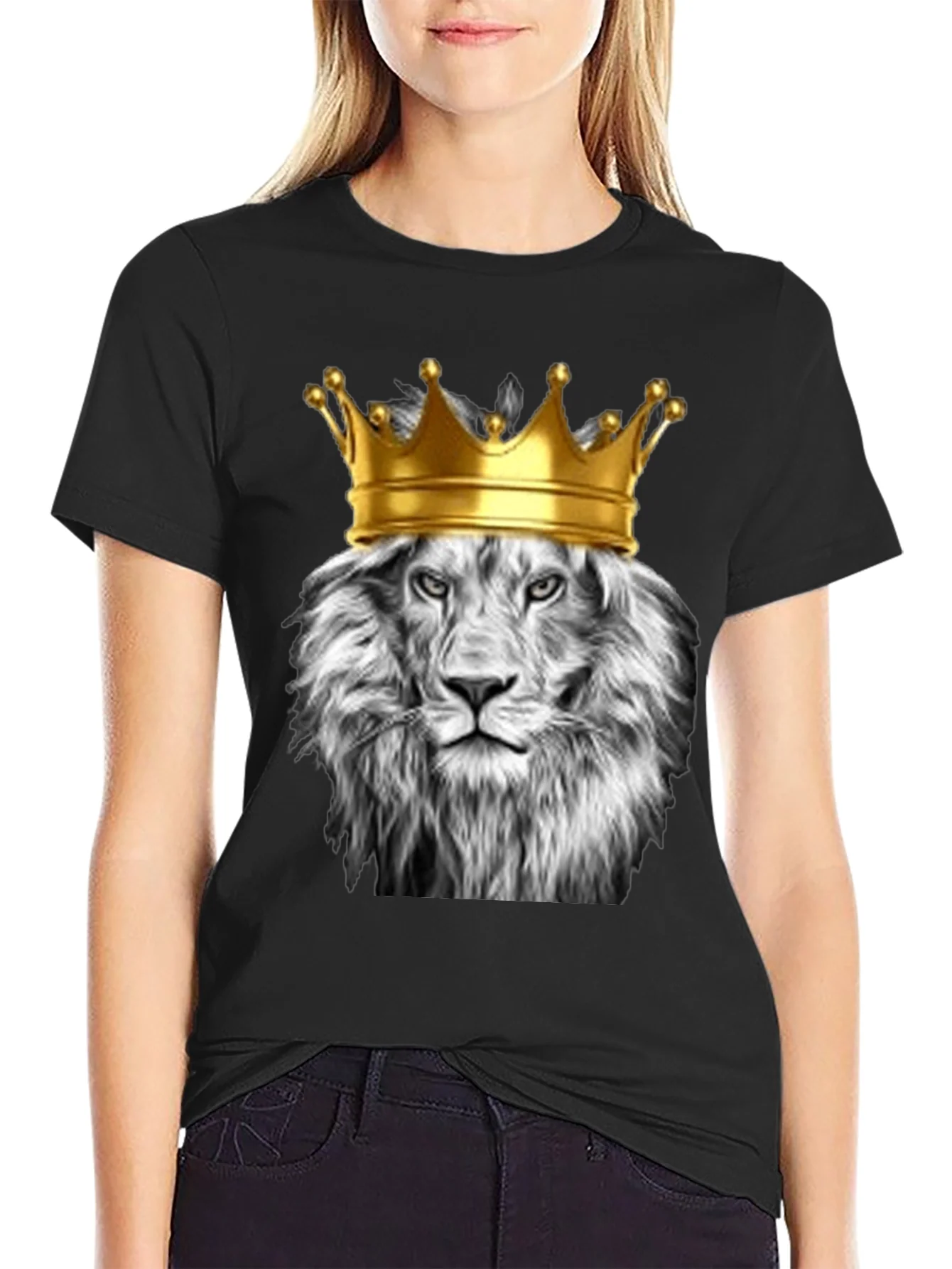 Lion King Graphic Tee - Black Cotton T-Shirt
