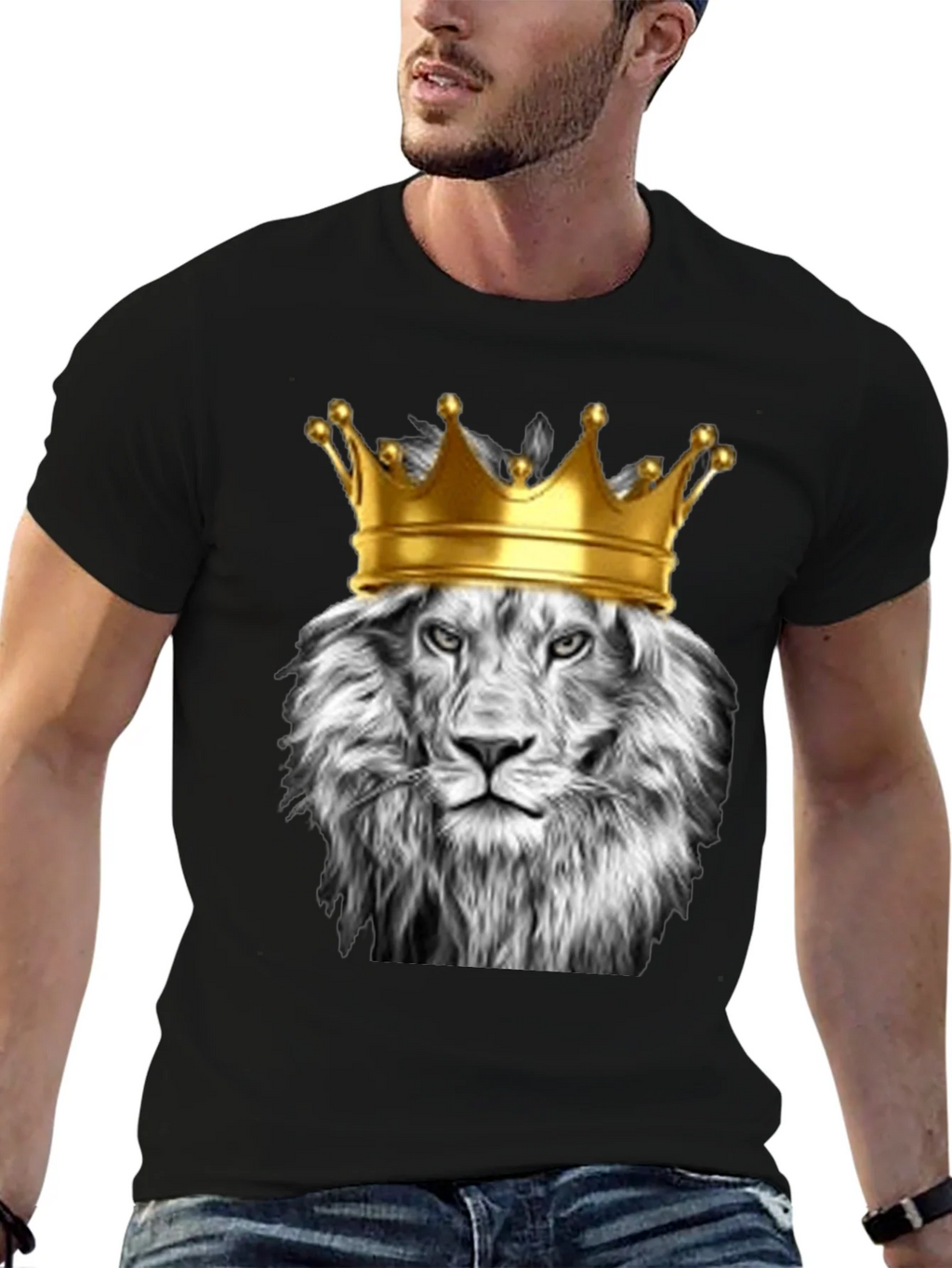 Lion King Graphic Tee - Black Cotton T-Shirt