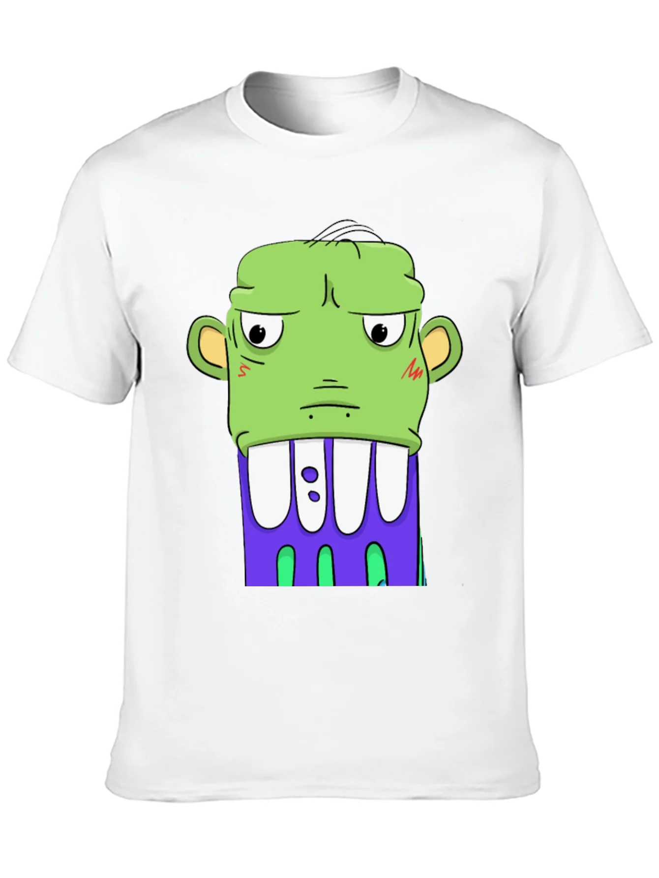 Cartoon Monster Graphic Tee - Bold Black Shirt