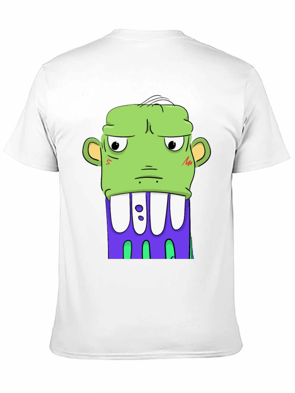 Cartoon Monster Graphic Tee - Bold Black Shirt