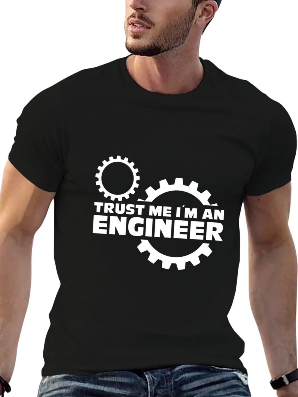 Trust Me Im An Engineer Black T-Shirt