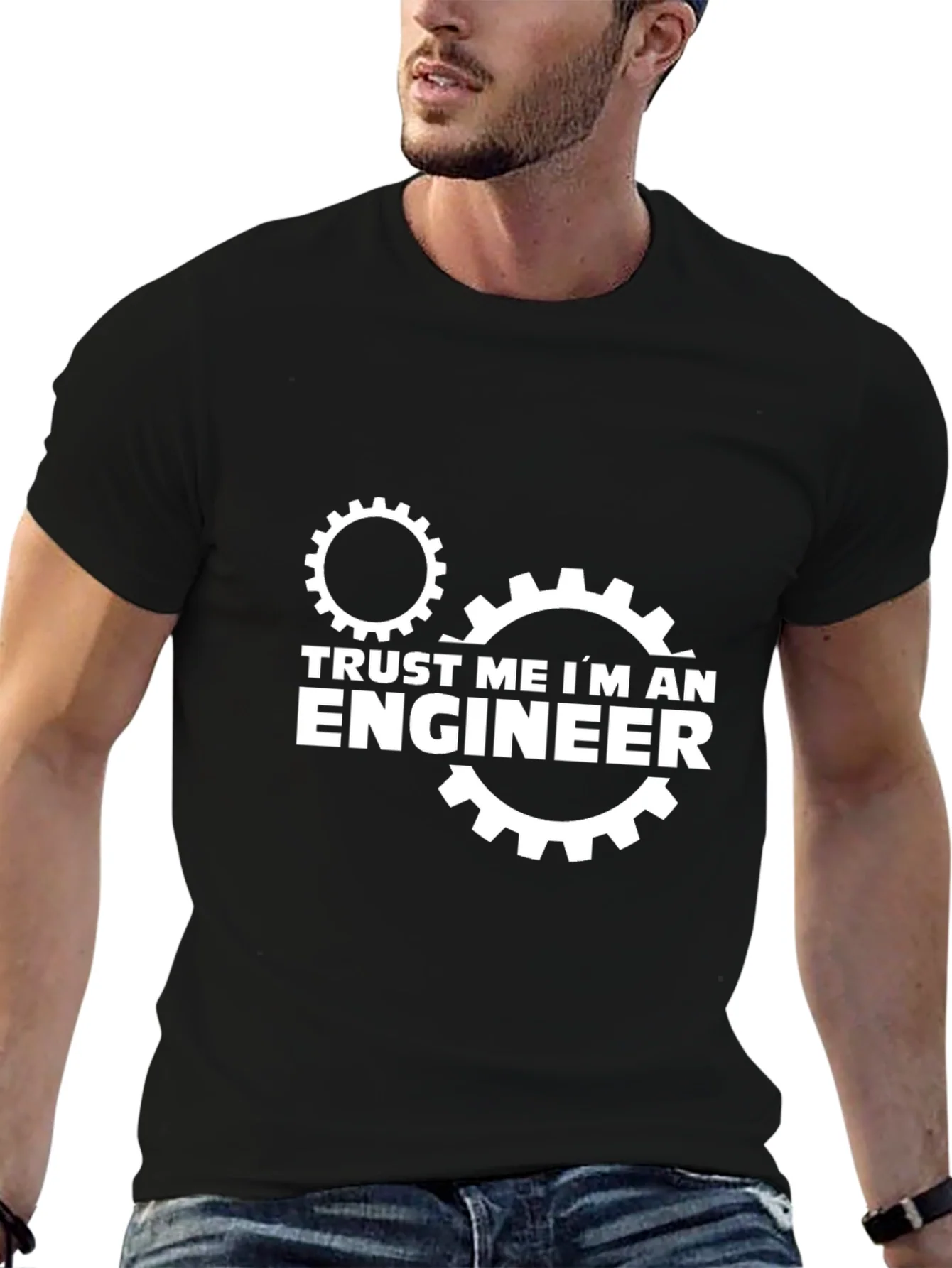 Trust Me Im An Engineer Black T-Shirt