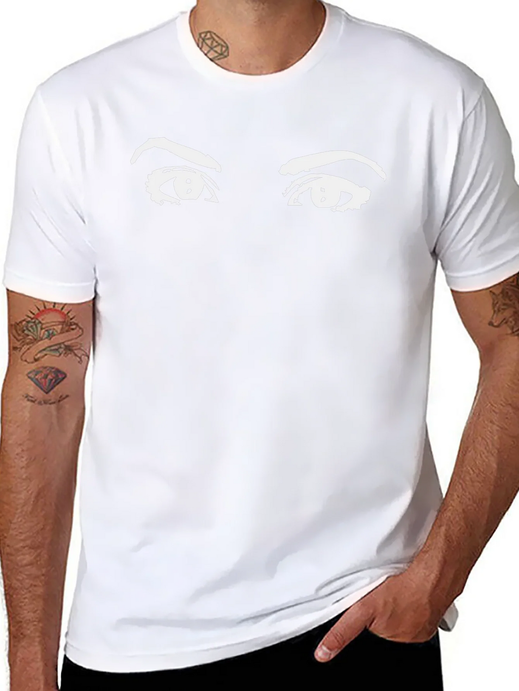 Eyes Graphic Black T-Shirt - Stylish Unisex Tee