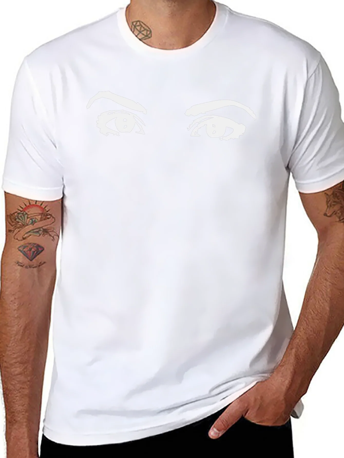 Eyes Graphic Black T-Shirt - Stylish Unisex Tee