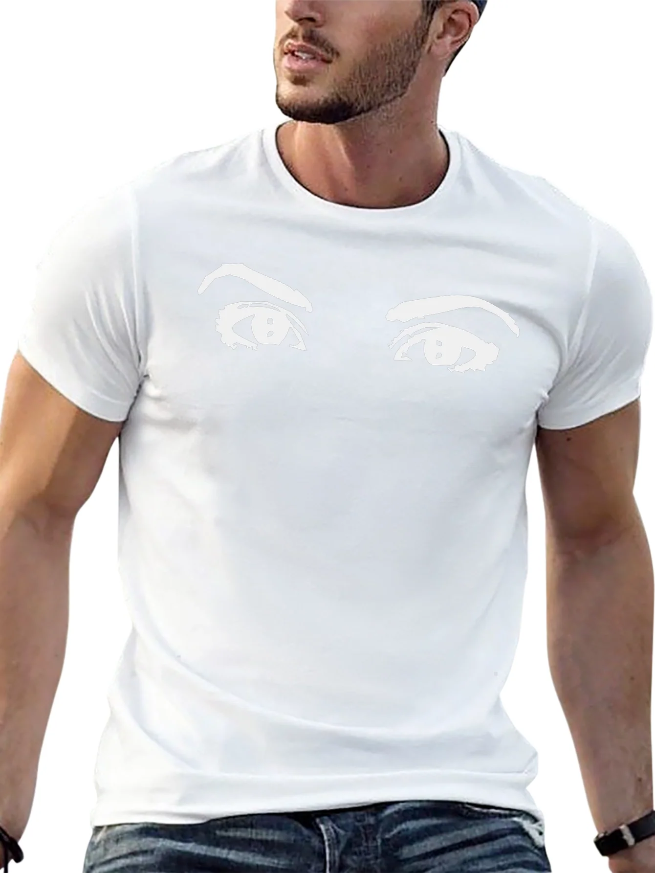 Eyes Graphic Black T-Shirt - Stylish Unisex Tee
