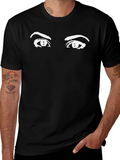 Eyes Graphic Black T-Shirt - Stylish Unisex Tee