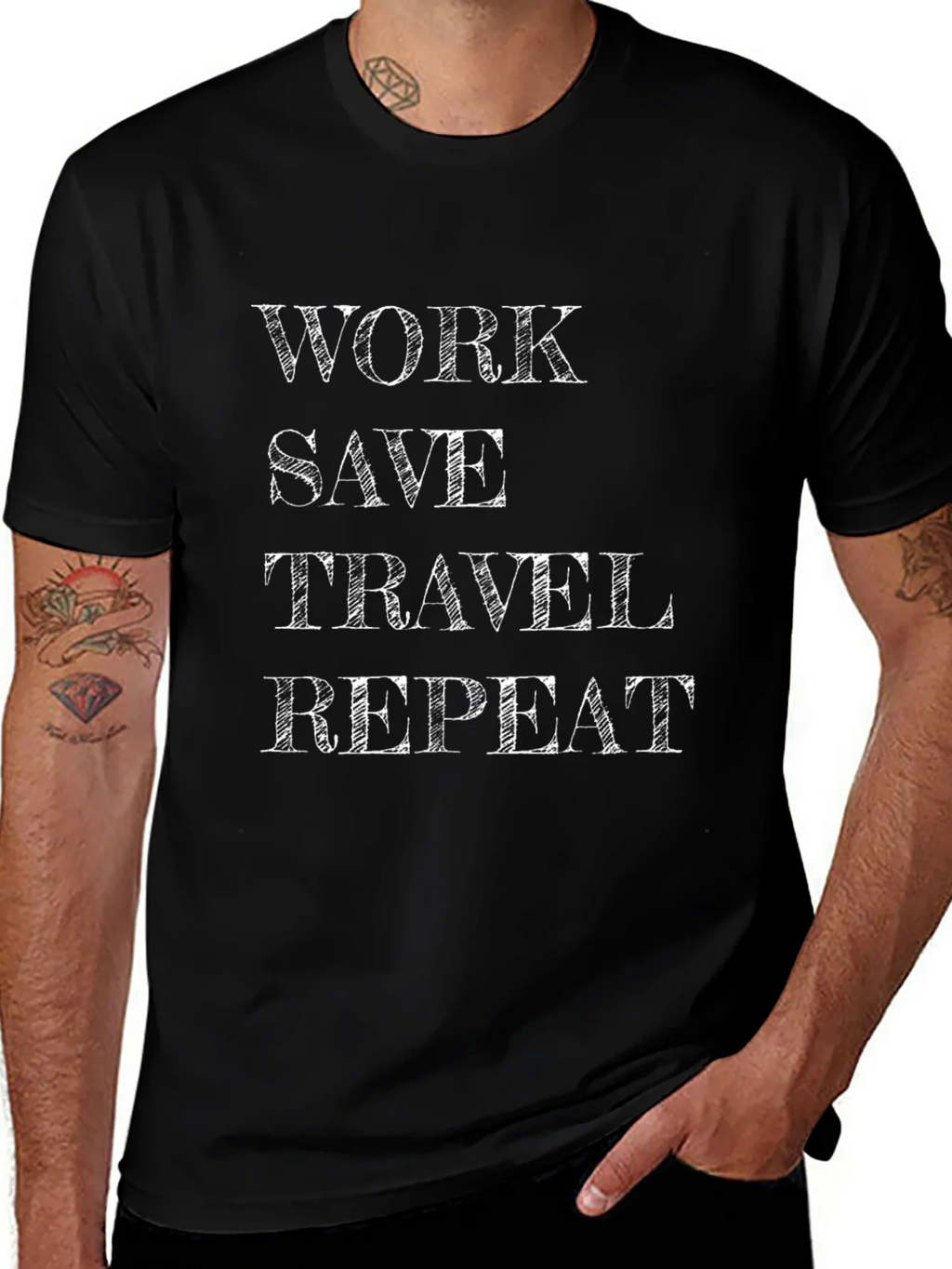 Work Save Travel Repeat T-Shirt
