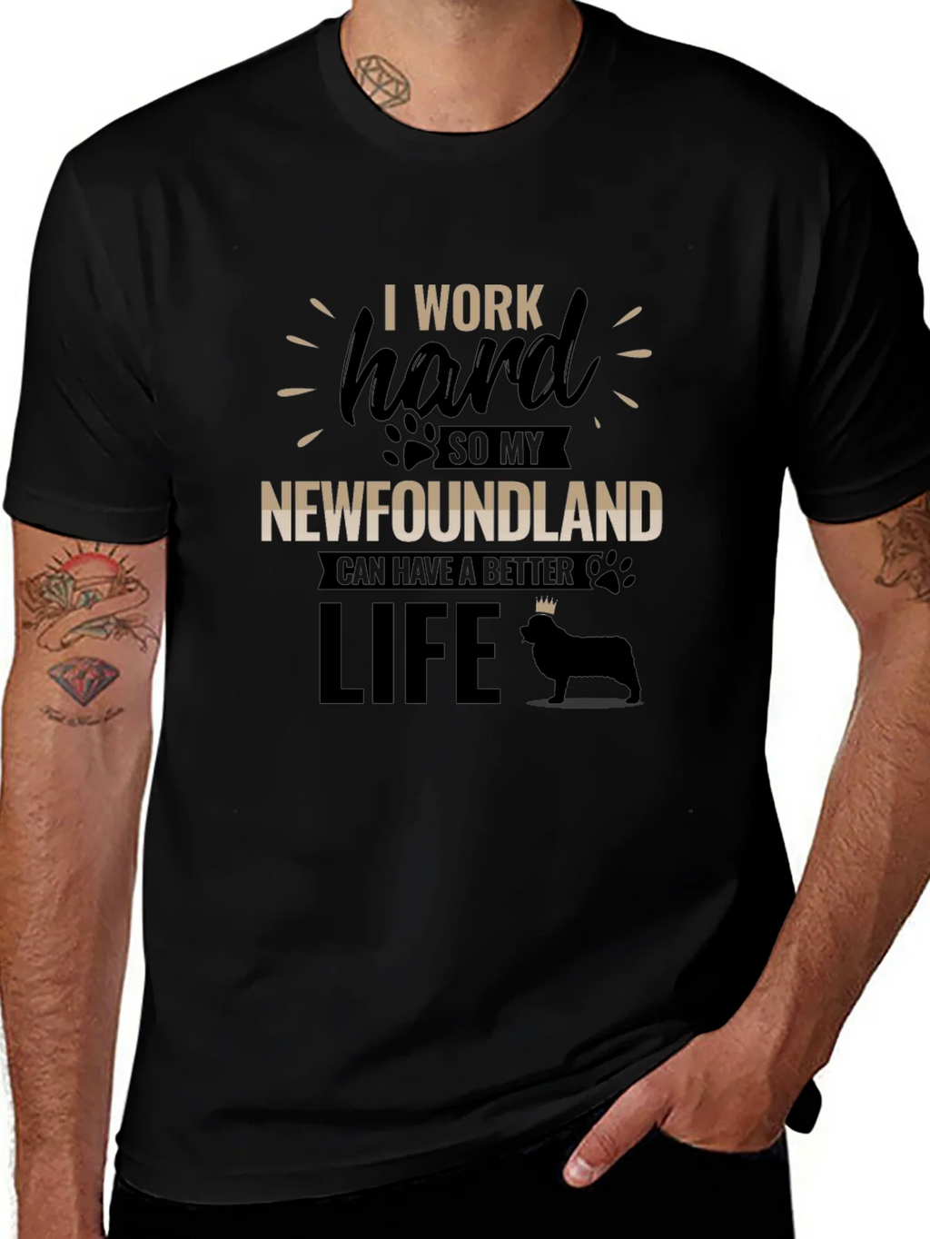 I Work Hard For My Newfoundland T-Shirt