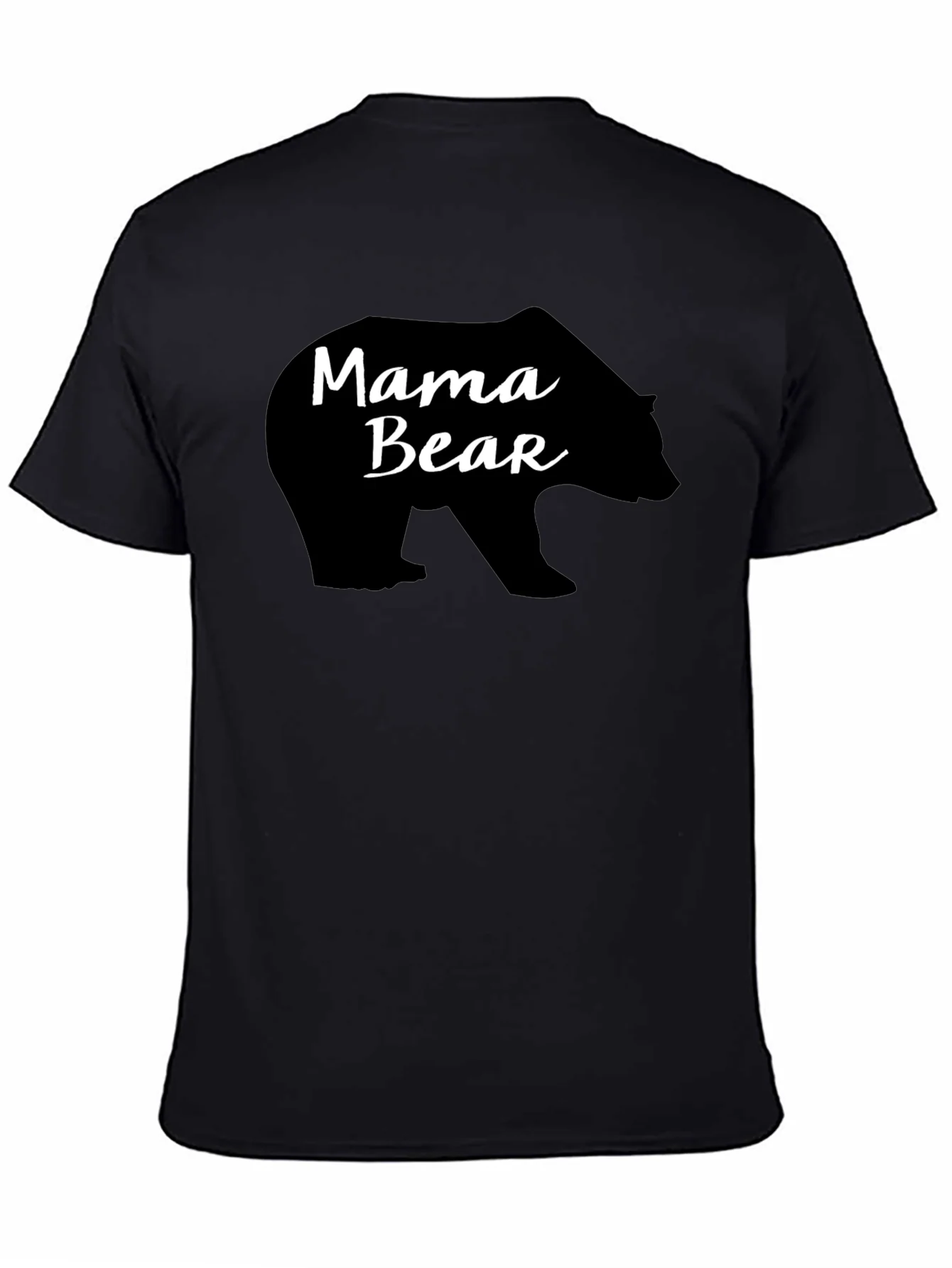 Mama Bear Graphic Tee - Comfortable Black Cotton T-Shirt