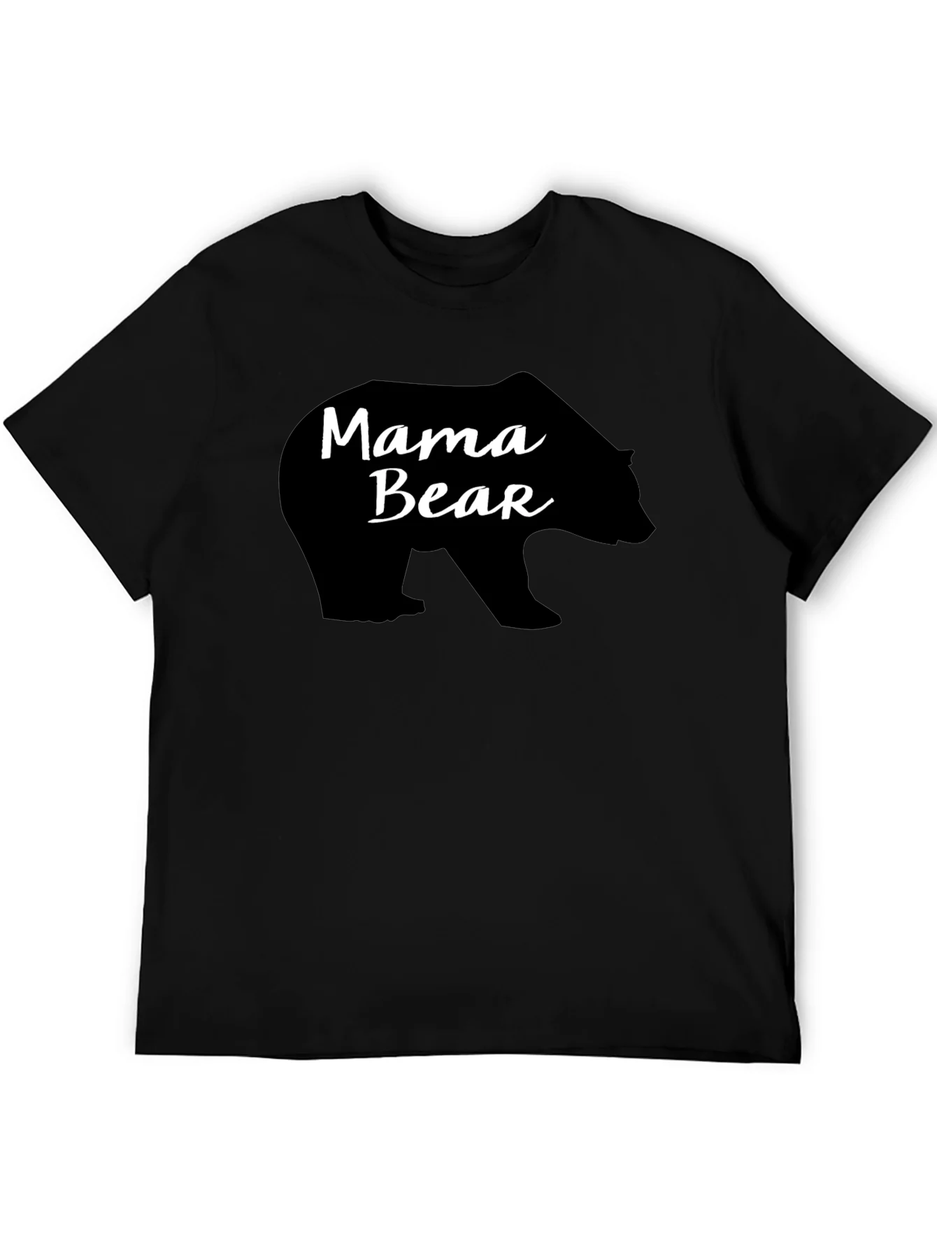 Mama Bear Graphic Tee - Comfortable Black Cotton T-Shirt
