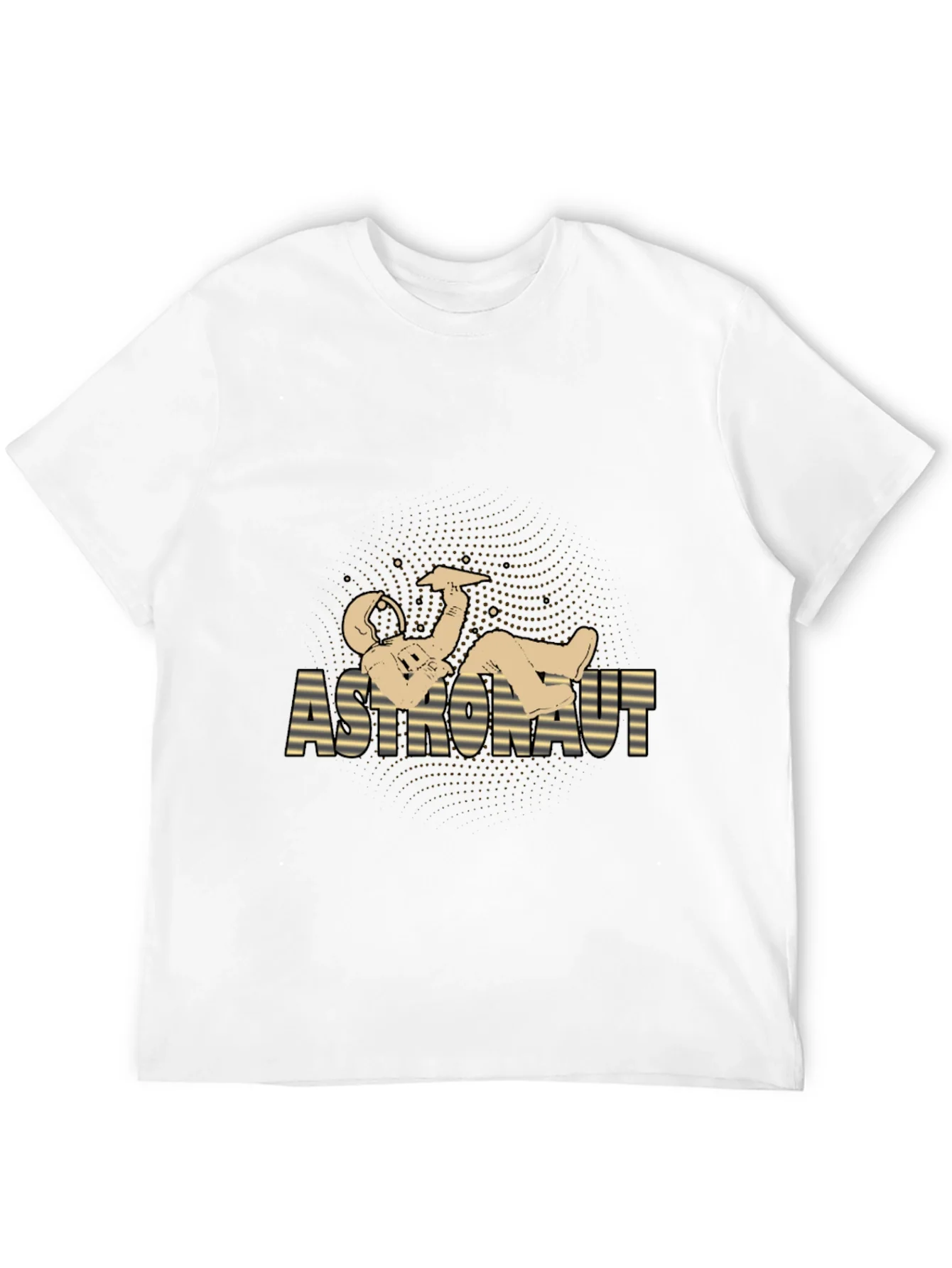 Astronaut Relaxing Graphic Tee - Black Cotton Blend