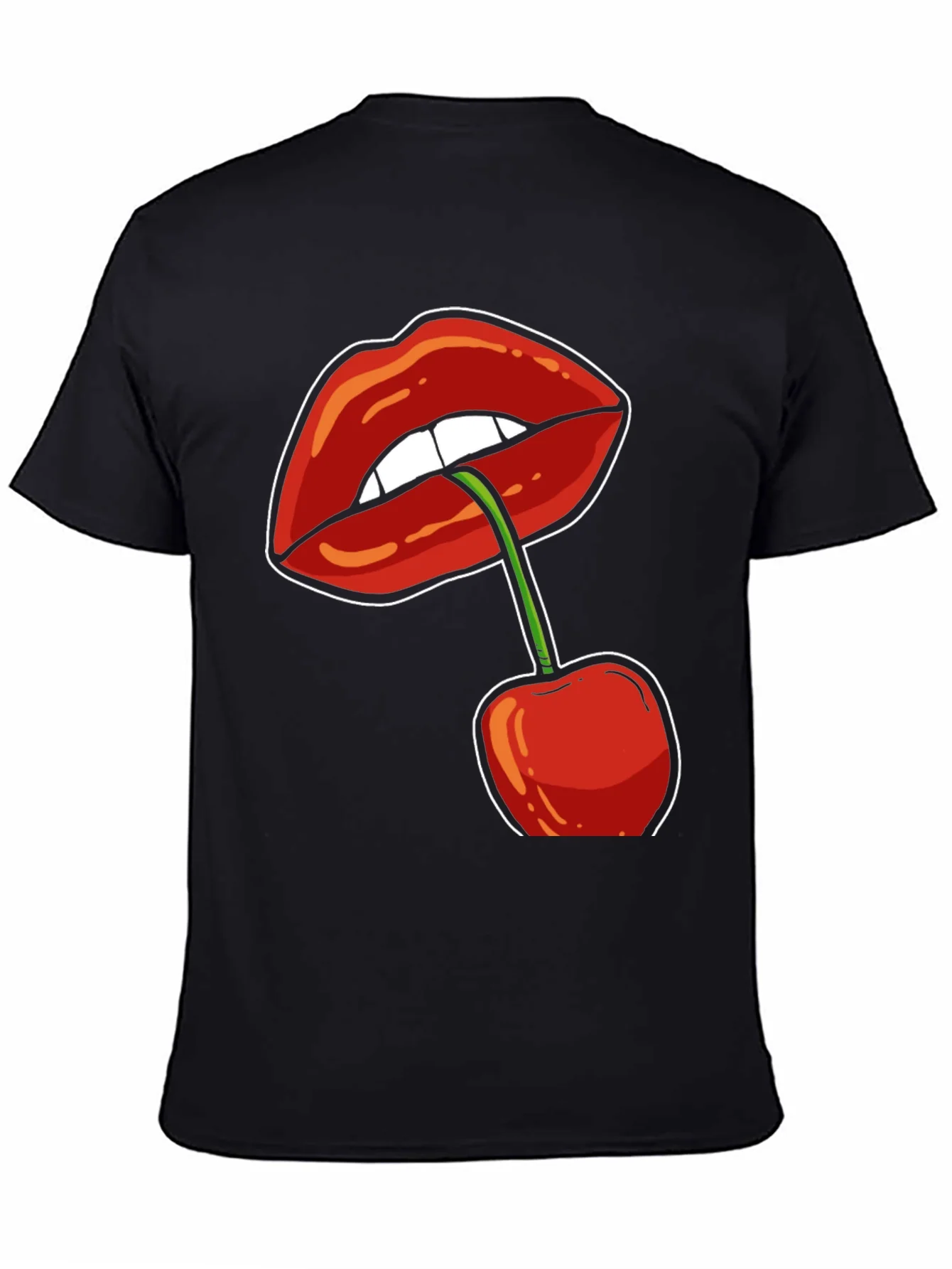 Lips and Cherry Graphic T-Shirt - Unisex