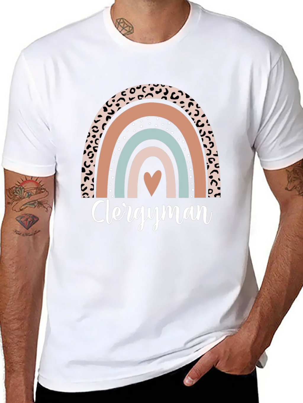 Clergyman Rainbow Heart T-Shirt
