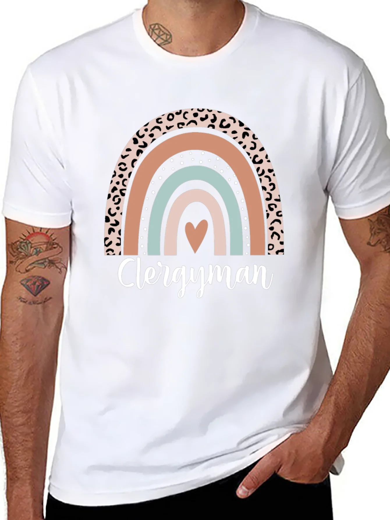 Clergyman Rainbow Heart T-Shirt
