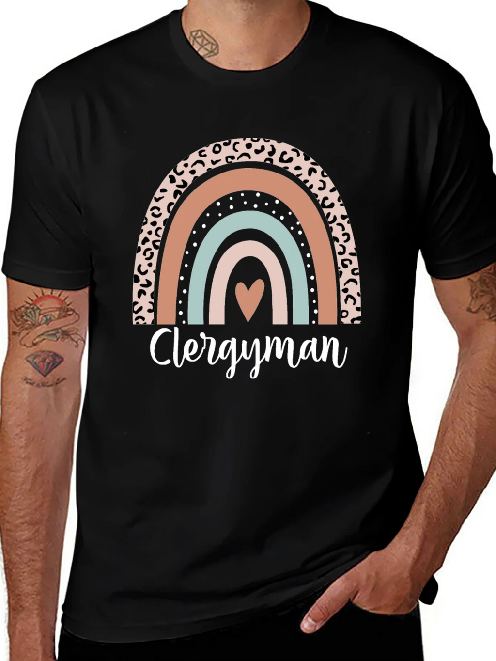 Clergyman Rainbow Heart T-Shirt