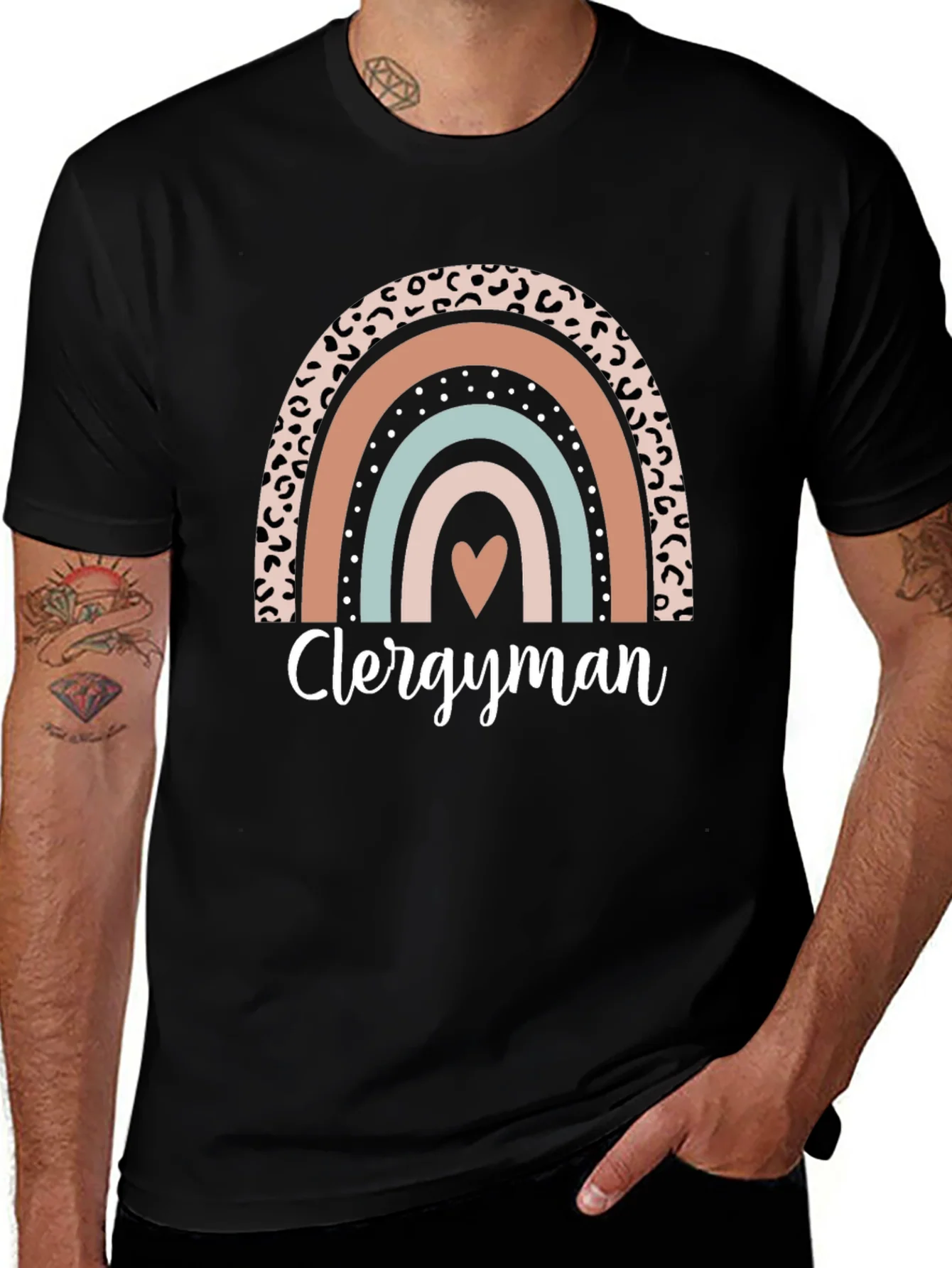 Clergyman Rainbow Heart T-Shirt