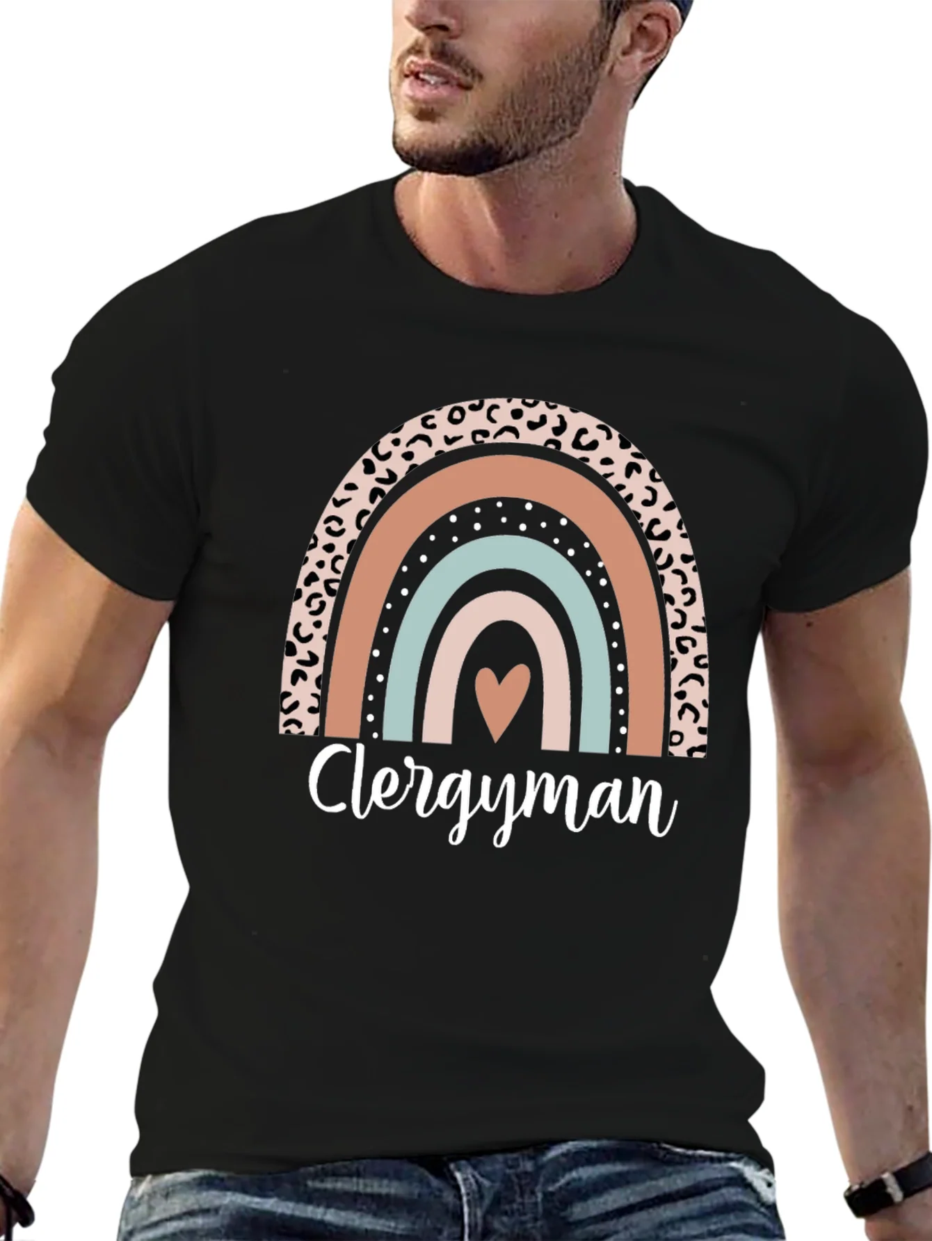 Clergyman Rainbow Heart T-Shirt