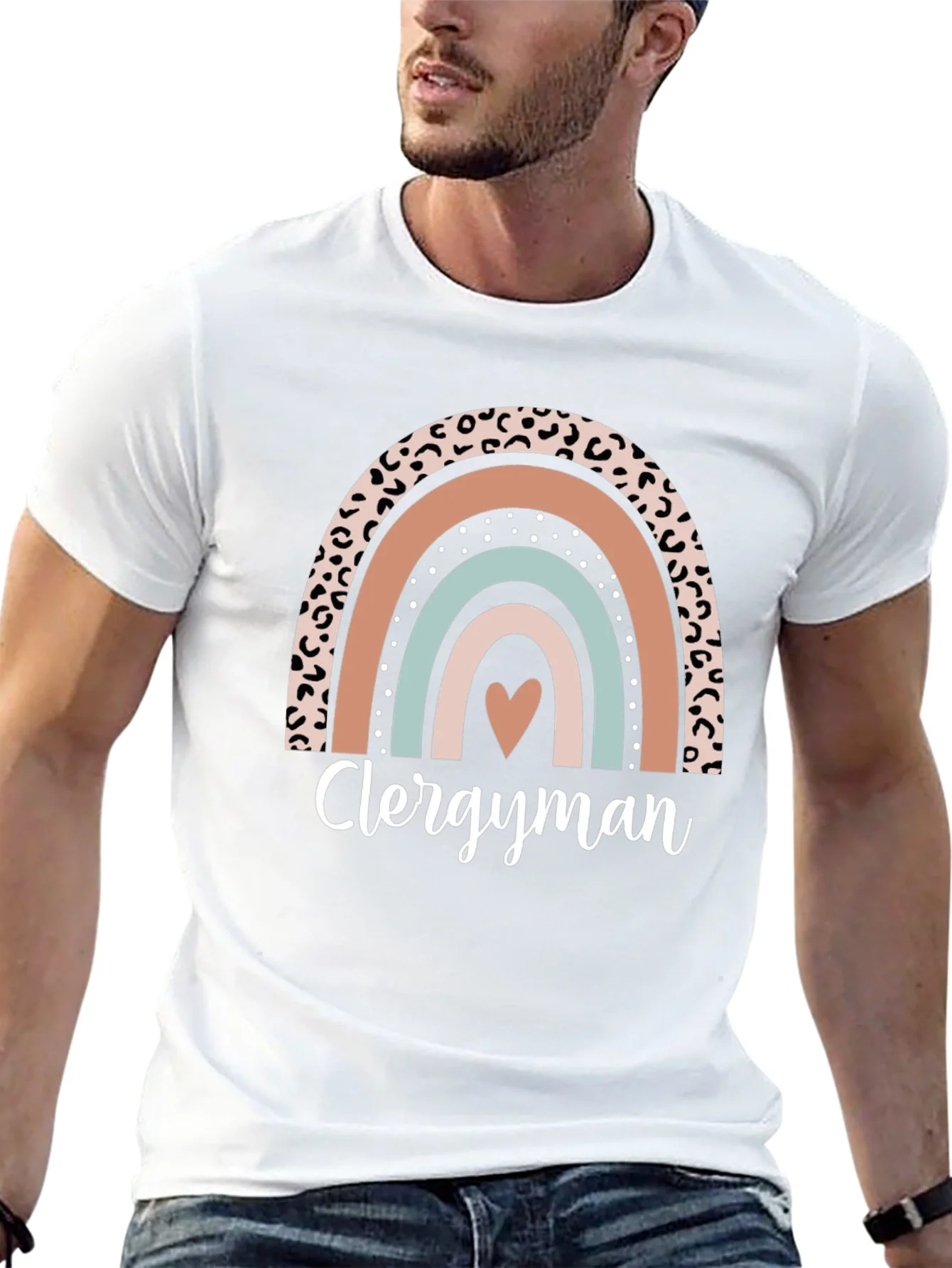 Clergyman Rainbow Heart T-Shirt