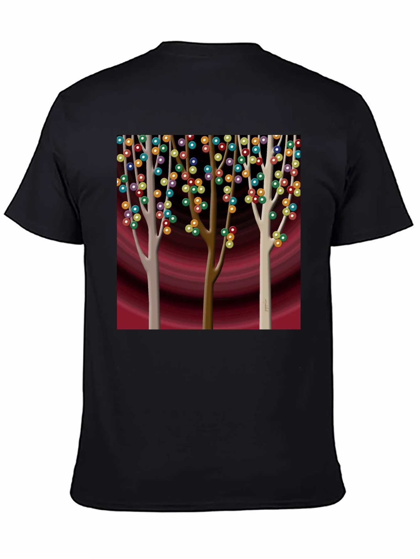 Colorful Trees Graphic T-Shirt - Modern Art Tee