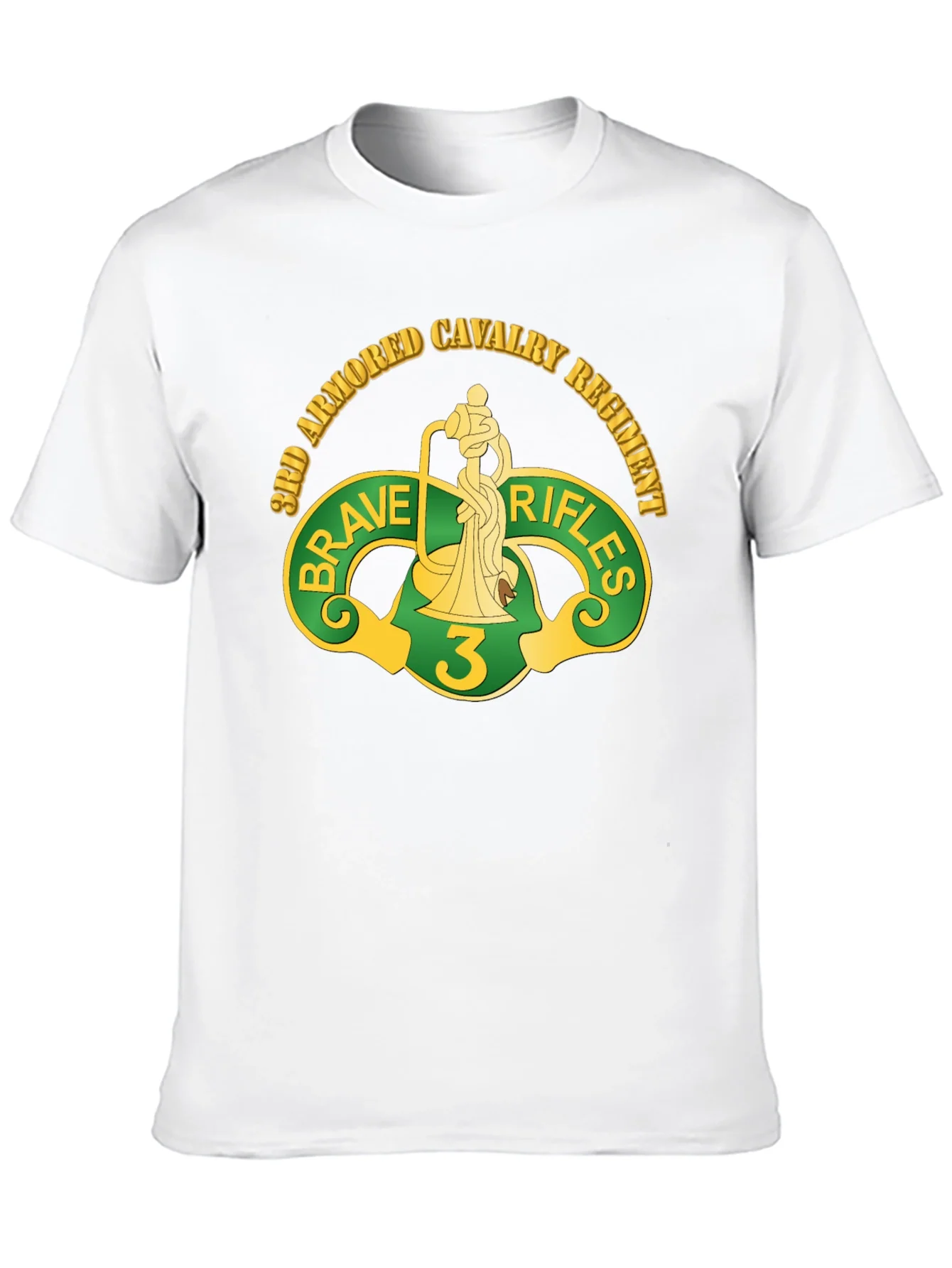 3rd Armored Cavalry Regiment Brave Rifles Black T-Shirt