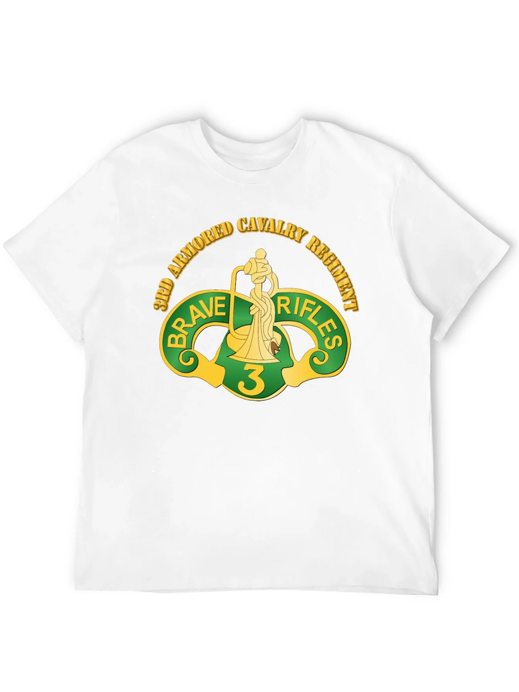 3rd Armored Cavalry Regiment Brave Rifles Black T-Shirt