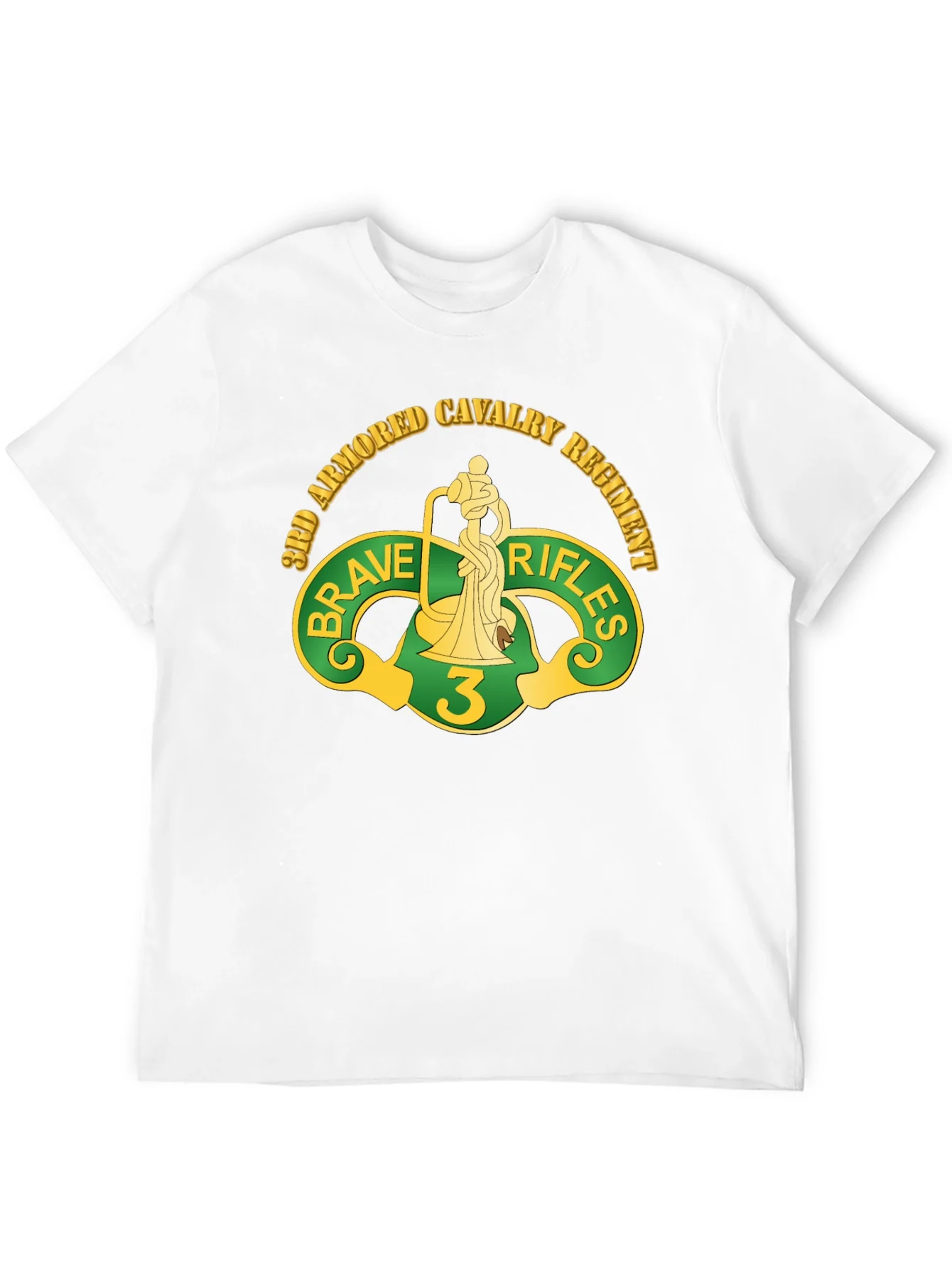 3rd Armored Cavalry Regiment Brave Rifles Black T-Shirt