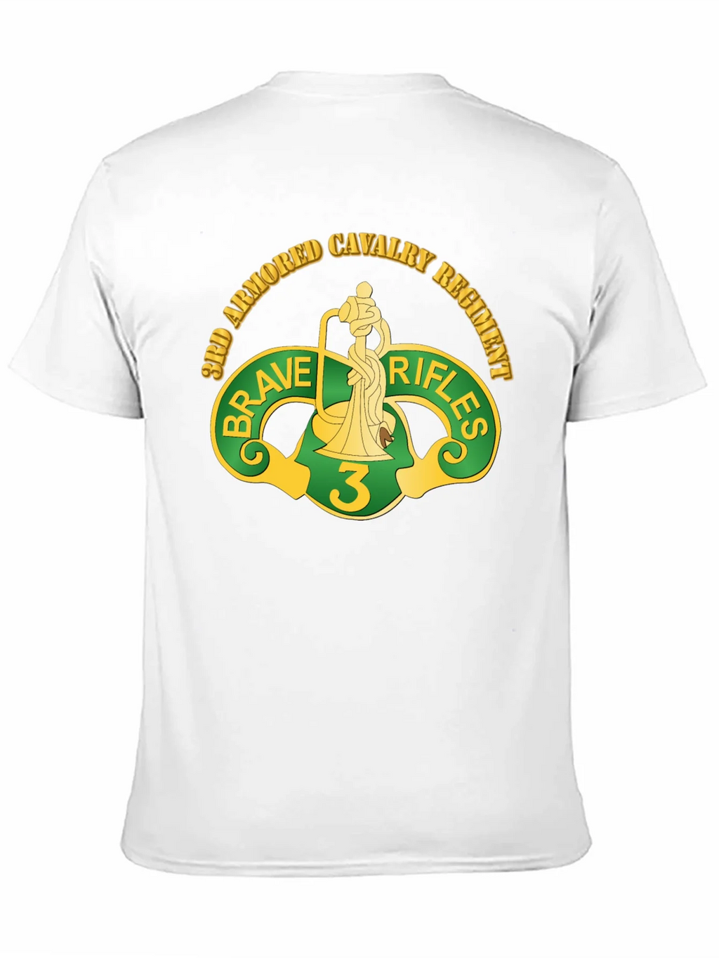 3rd Armored Cavalry Regiment Brave Rifles Black T-Shirt