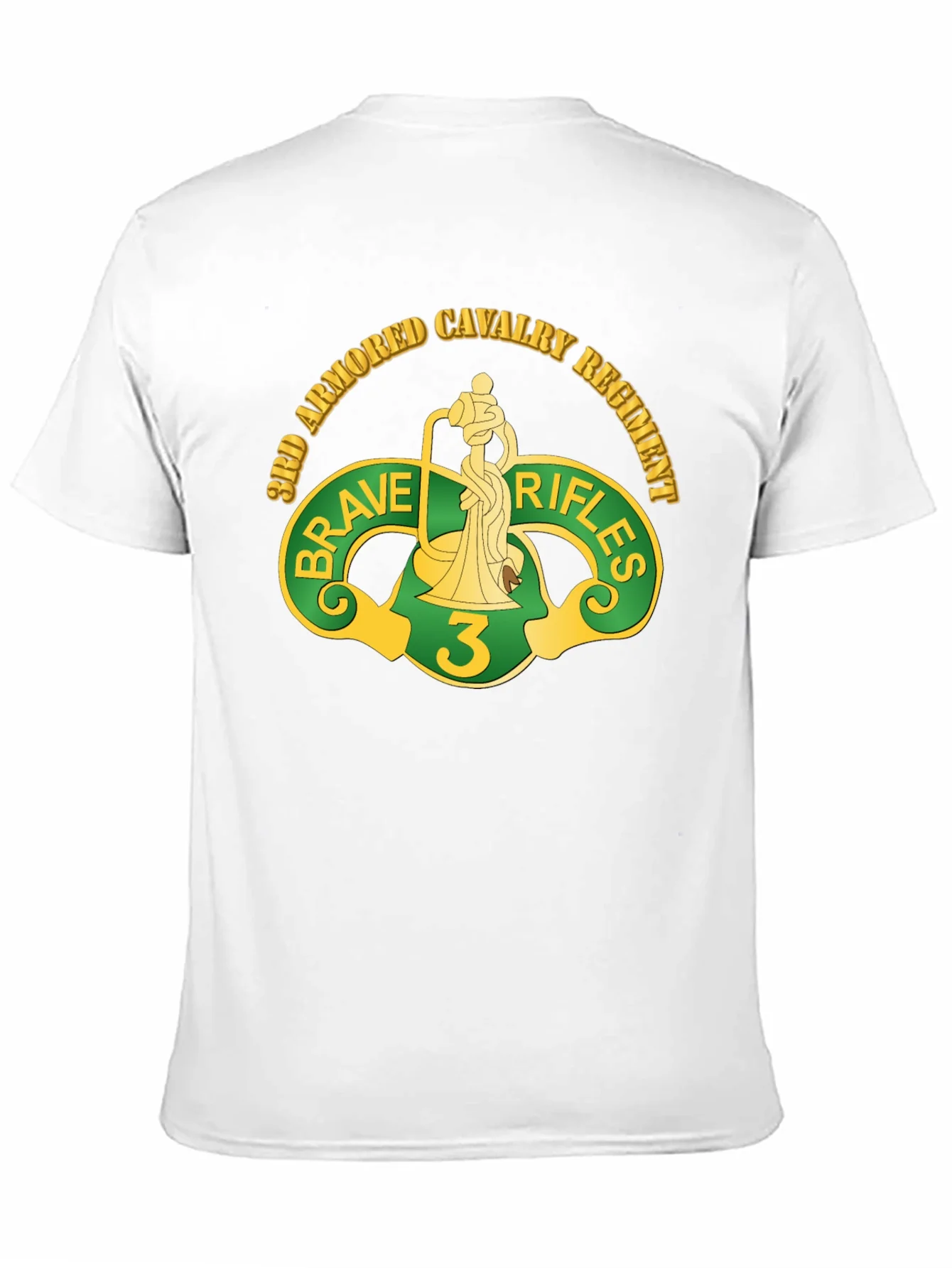 3rd Armored Cavalry Regiment Brave Rifles Black T-Shirt