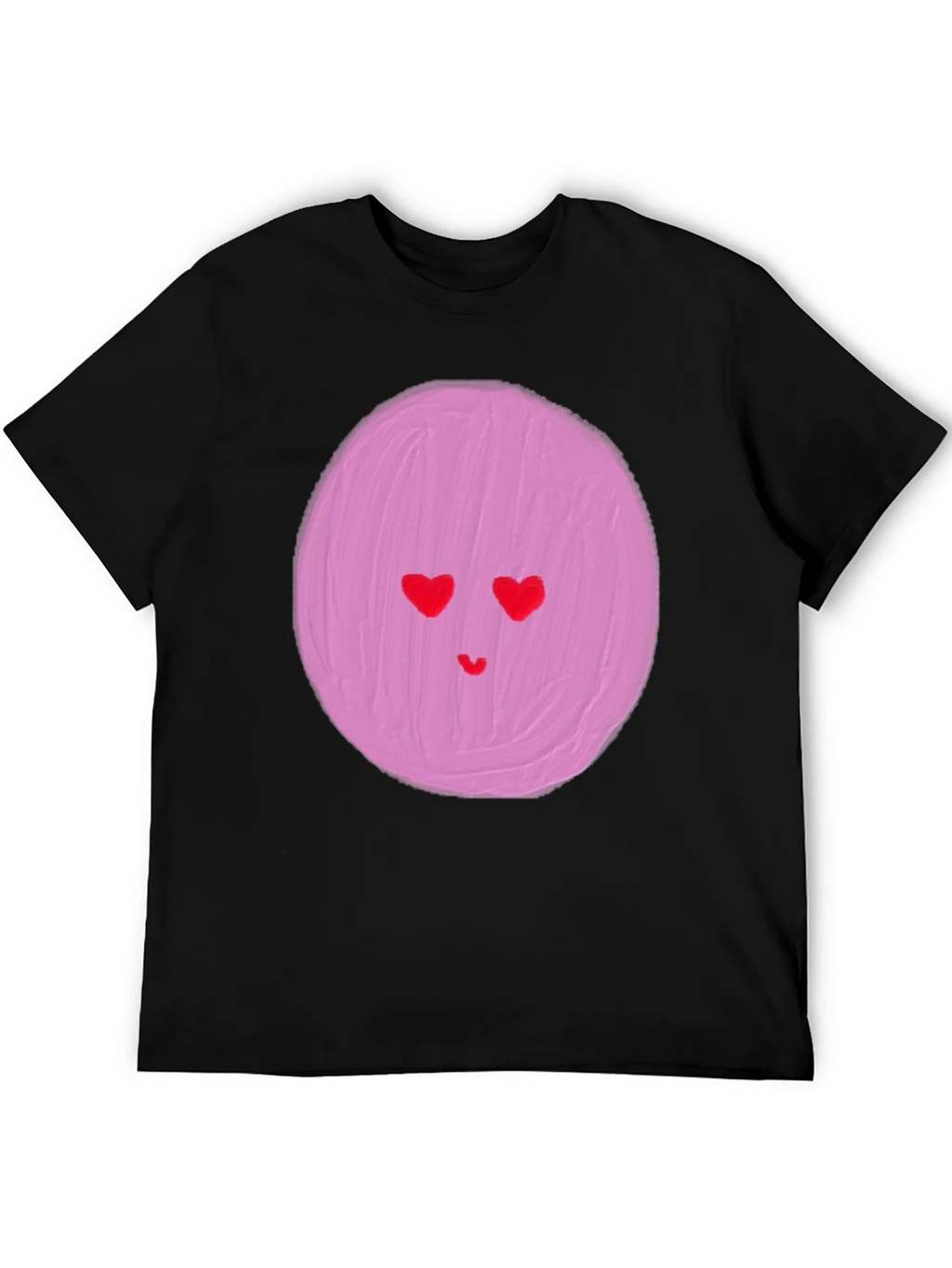 Heart Eyes Emoji Graphic Tee - Black