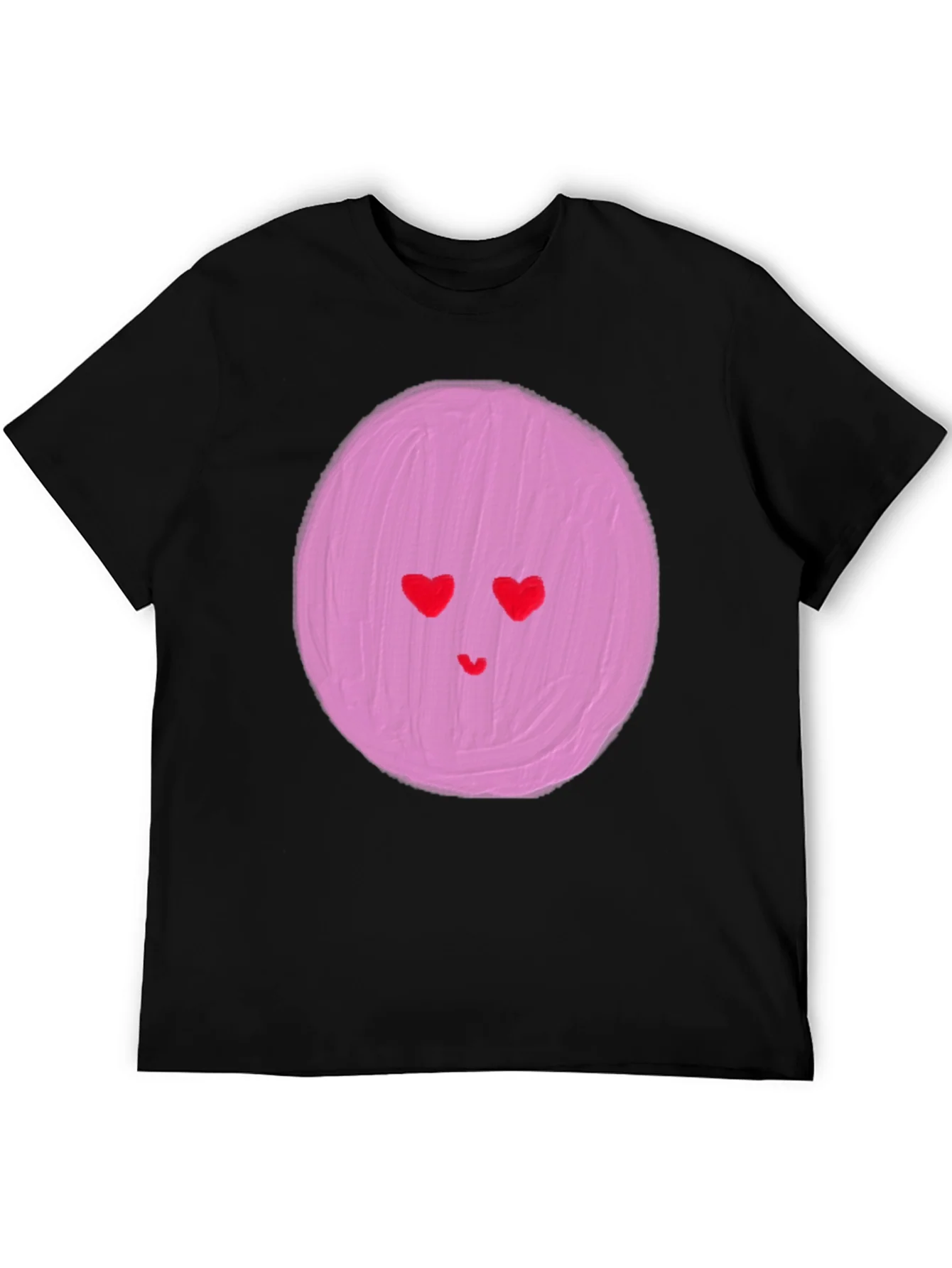 Heart Eyes Emoji Graphic Tee - Black