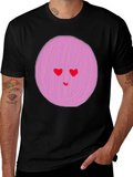Heart Eyes Emoji Graphic Tee - Black