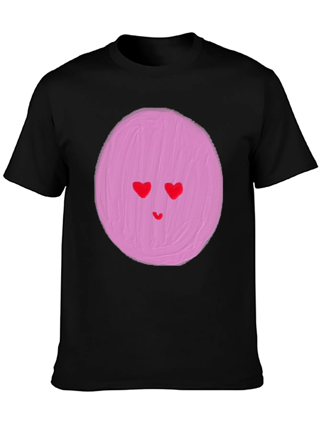 Heart Eyes Emoji Graphic Tee - Black