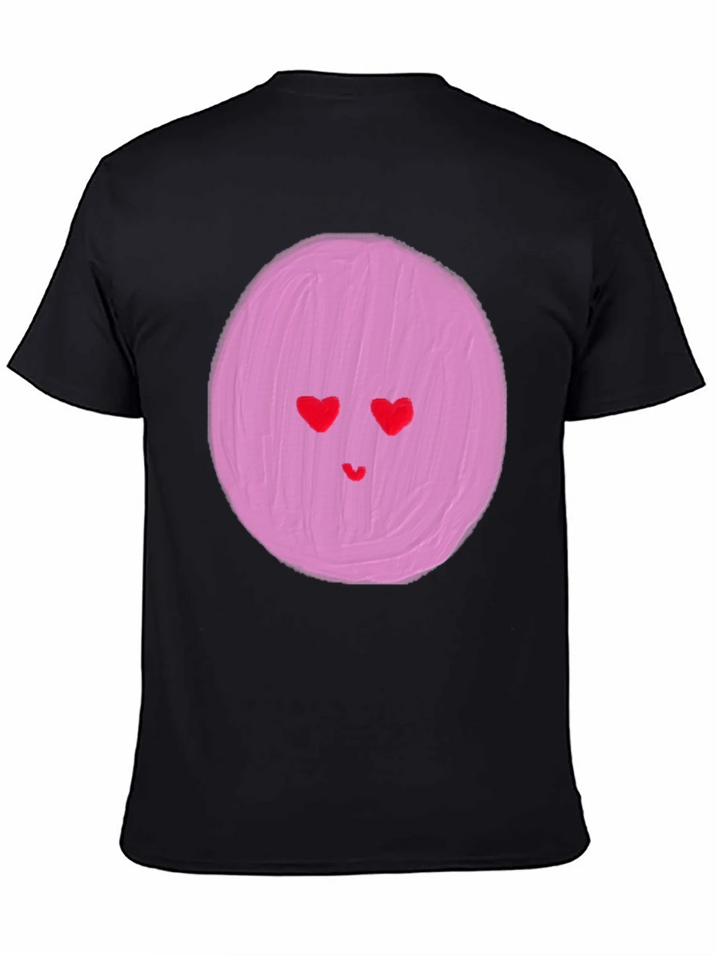 Heart Eyes Emoji Graphic Tee - Black