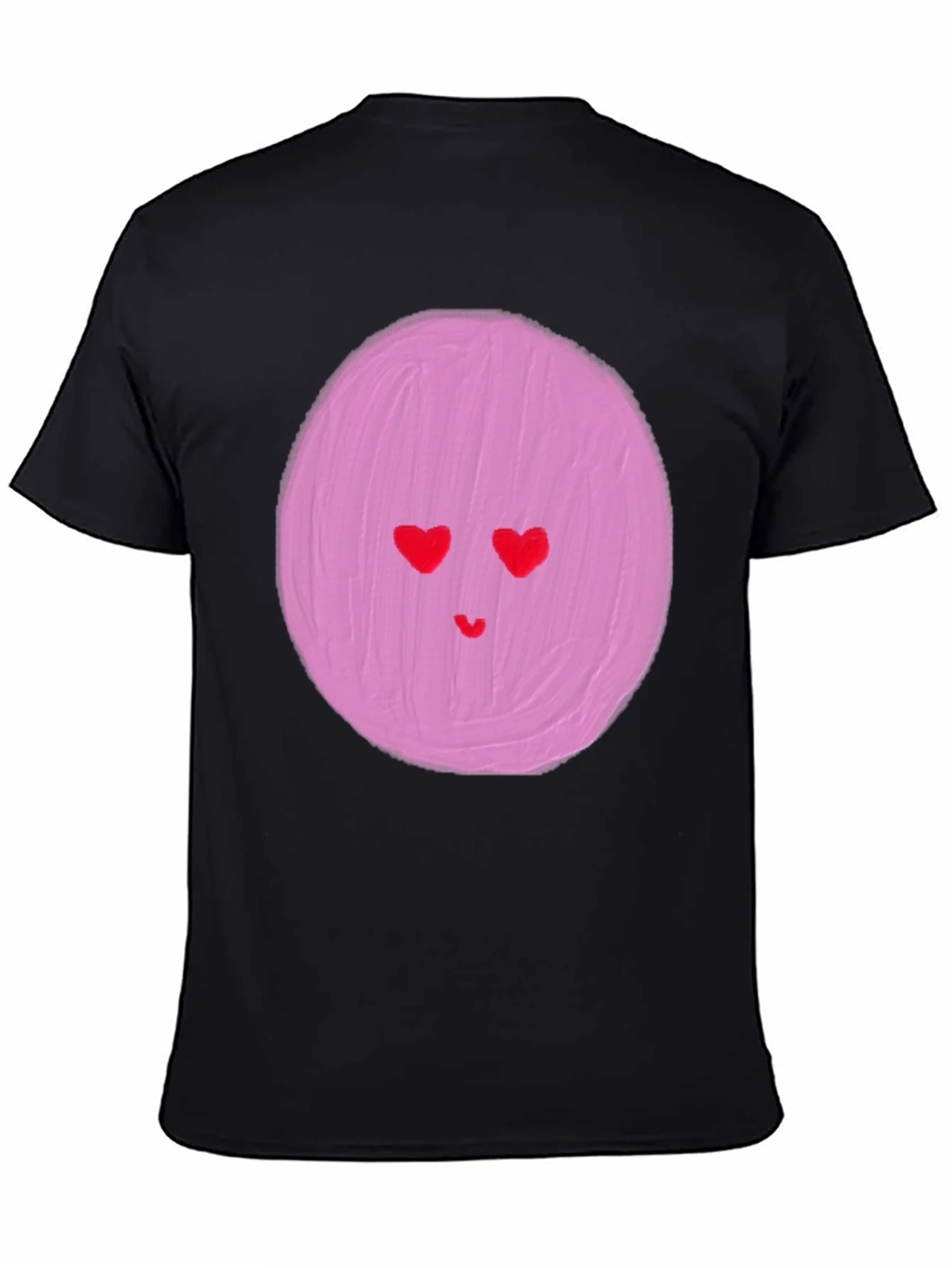 Heart Eyes Emoji Graphic Tee - Black