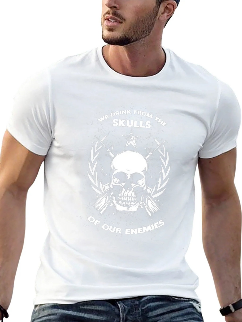 Skull Graphic Tee: We Drink From Skulls