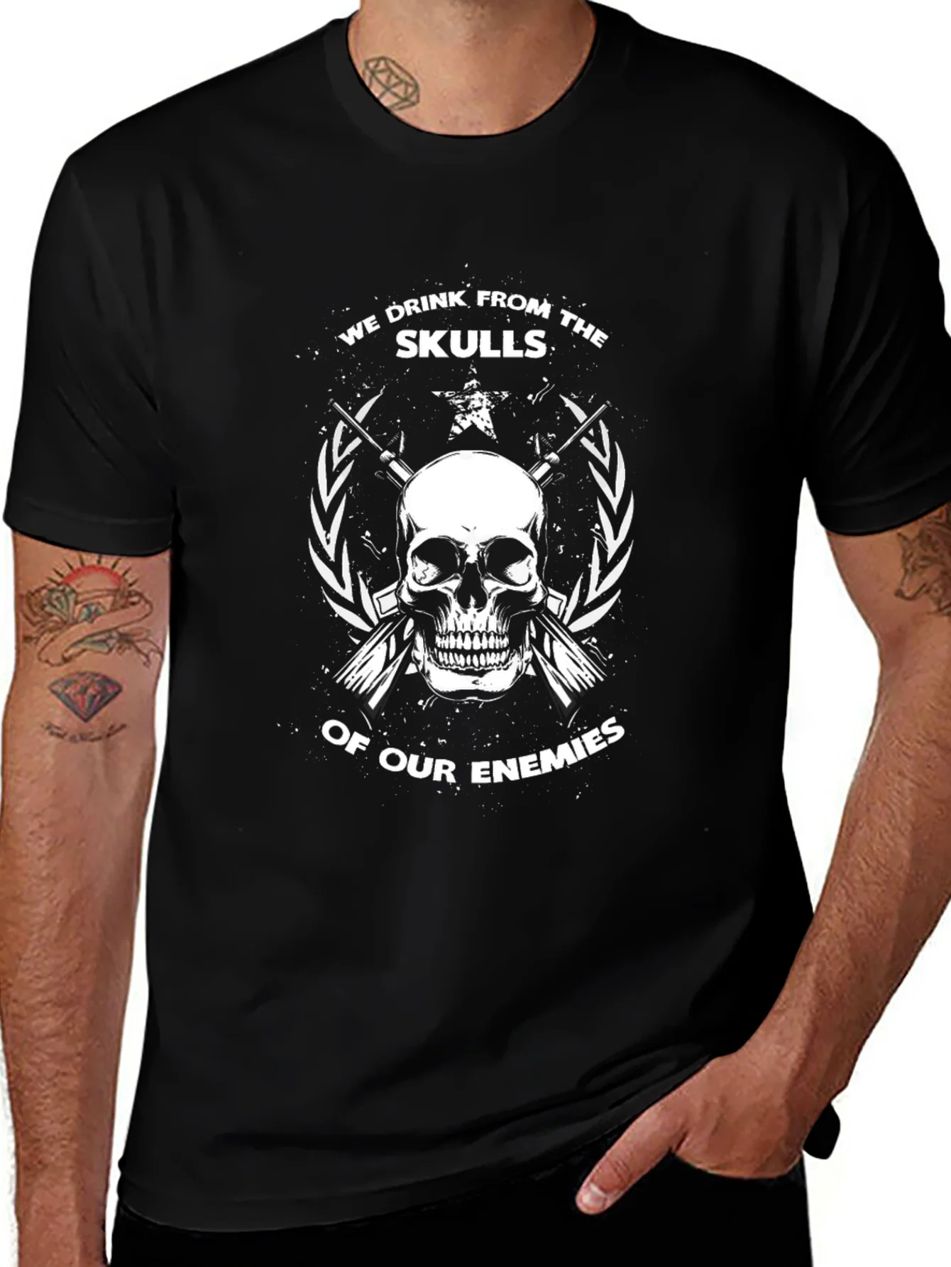Skull Graphic Tee: We Drink From Skulls
