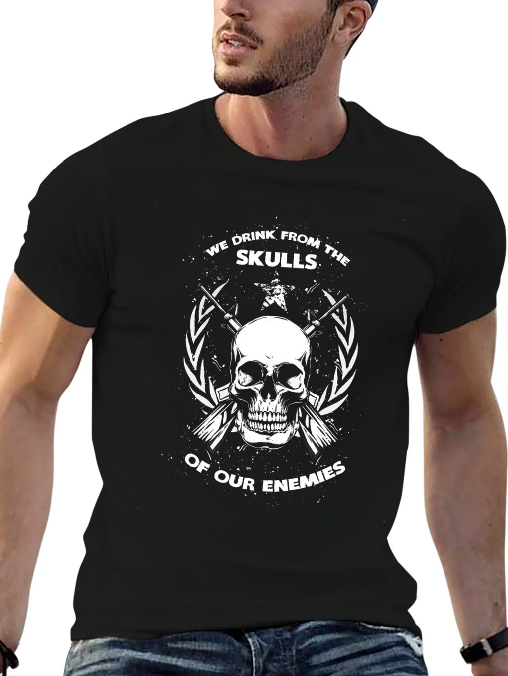 Skull Graphic Tee: We Drink From Skulls