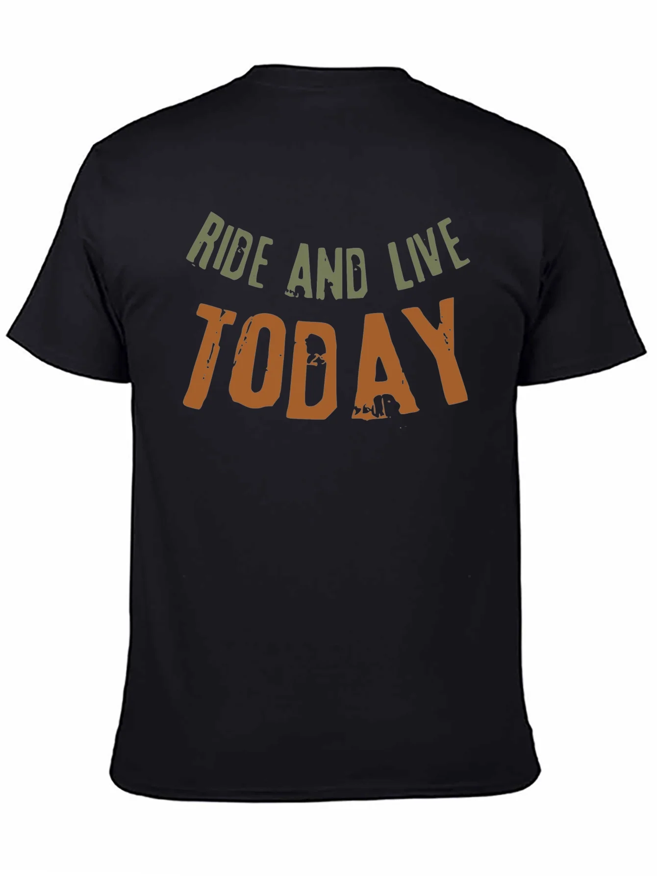 Ride and Live Today Mens Black T-Shirt