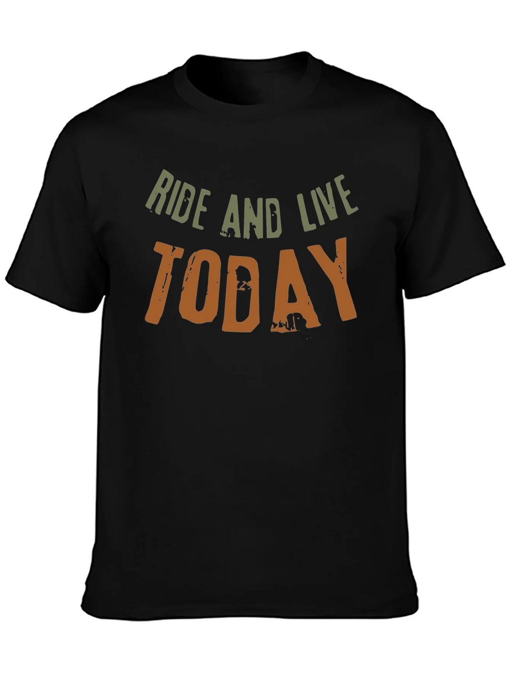 Ride and Live Today Mens Black T-Shirt